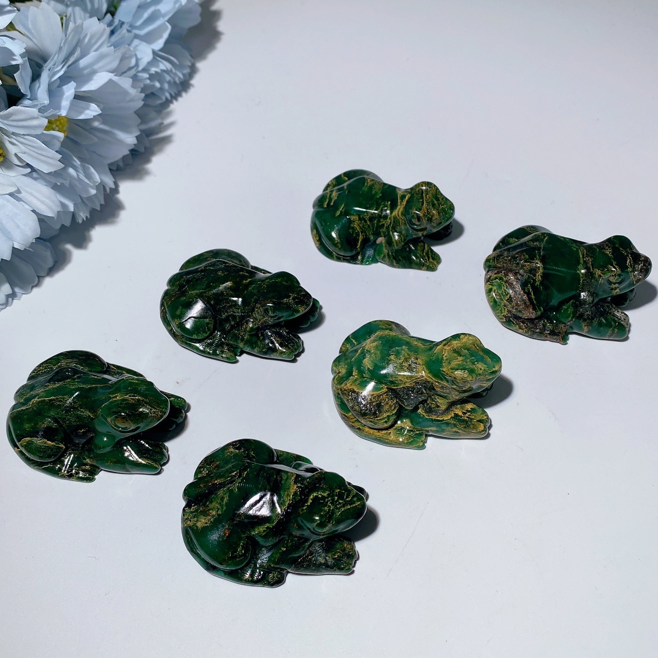 2.0 inch Crystal Frog Carving Figurine for Healing