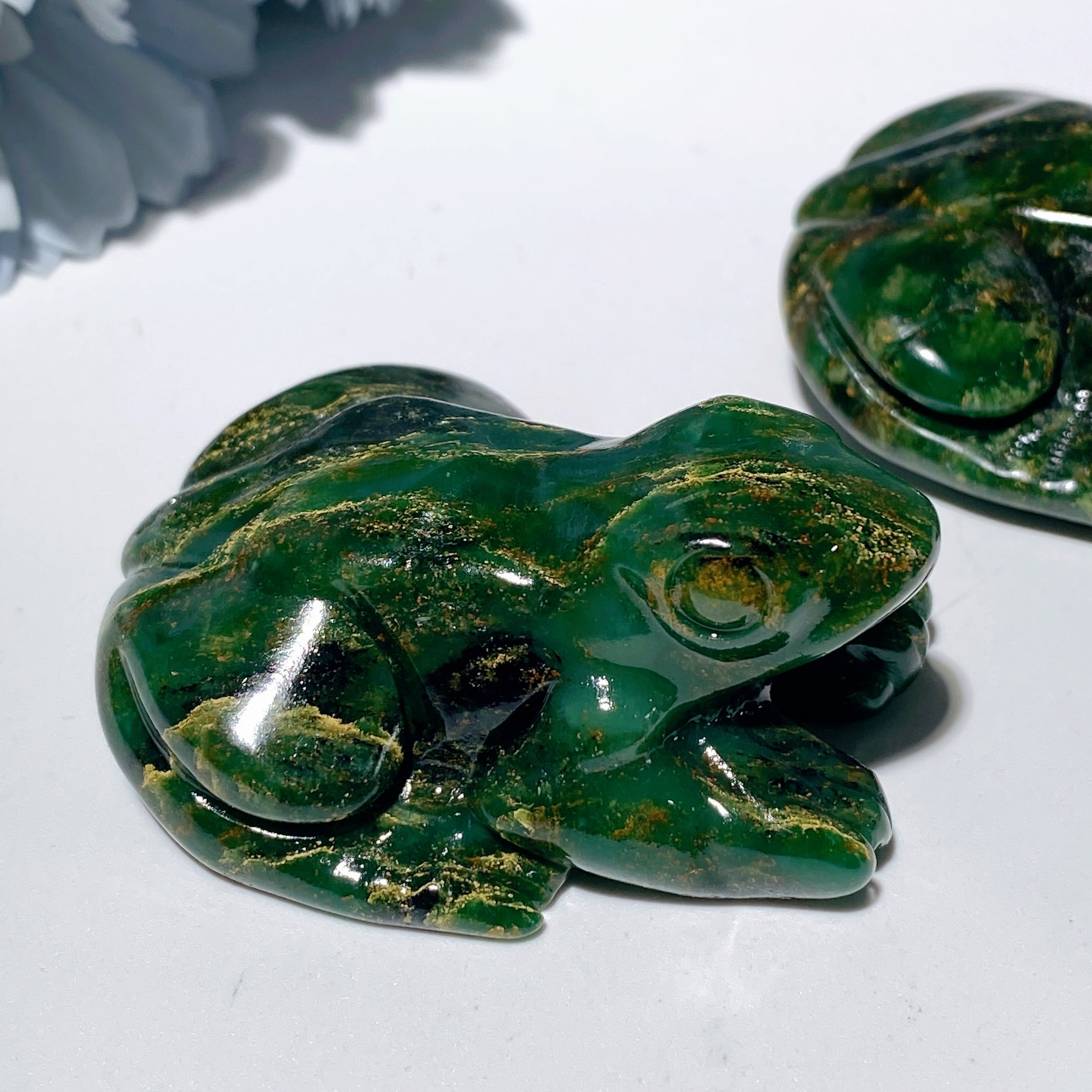 2.0 inch Crystal Frog Carving Figurine for Healing