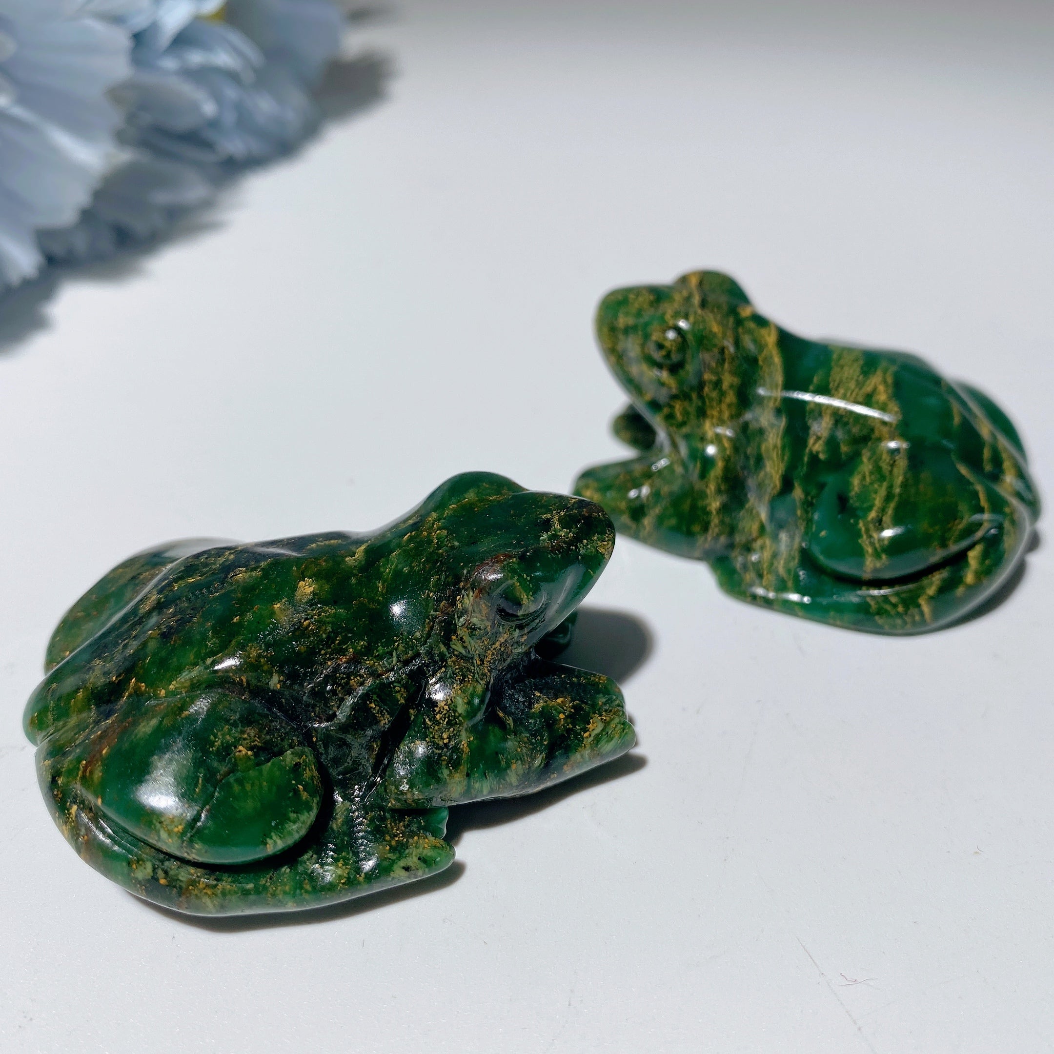 2.0 inch Crystal Frog Carving Figurine for Healing