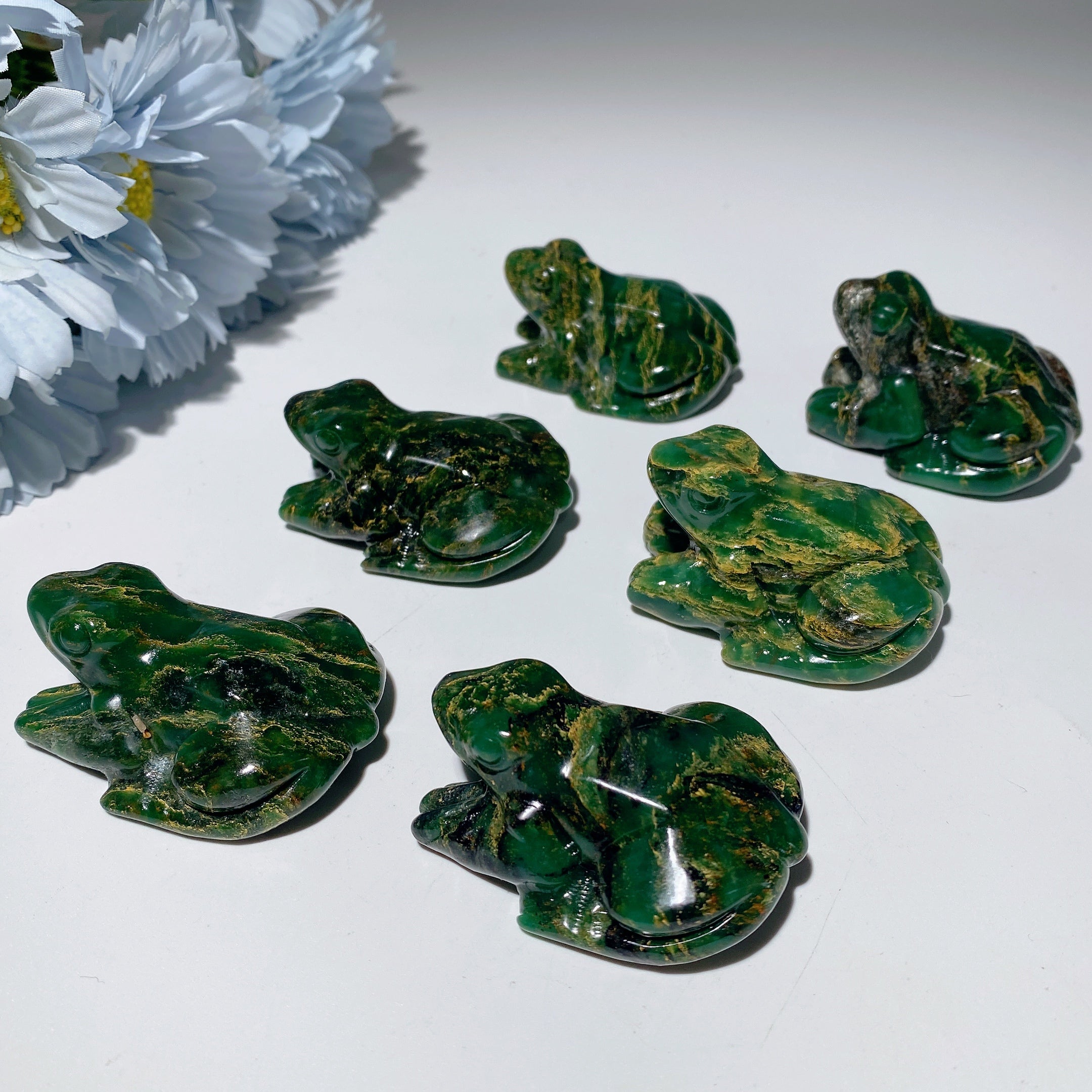 2.0 inch Crystal Frog Carving Figurine for Healing