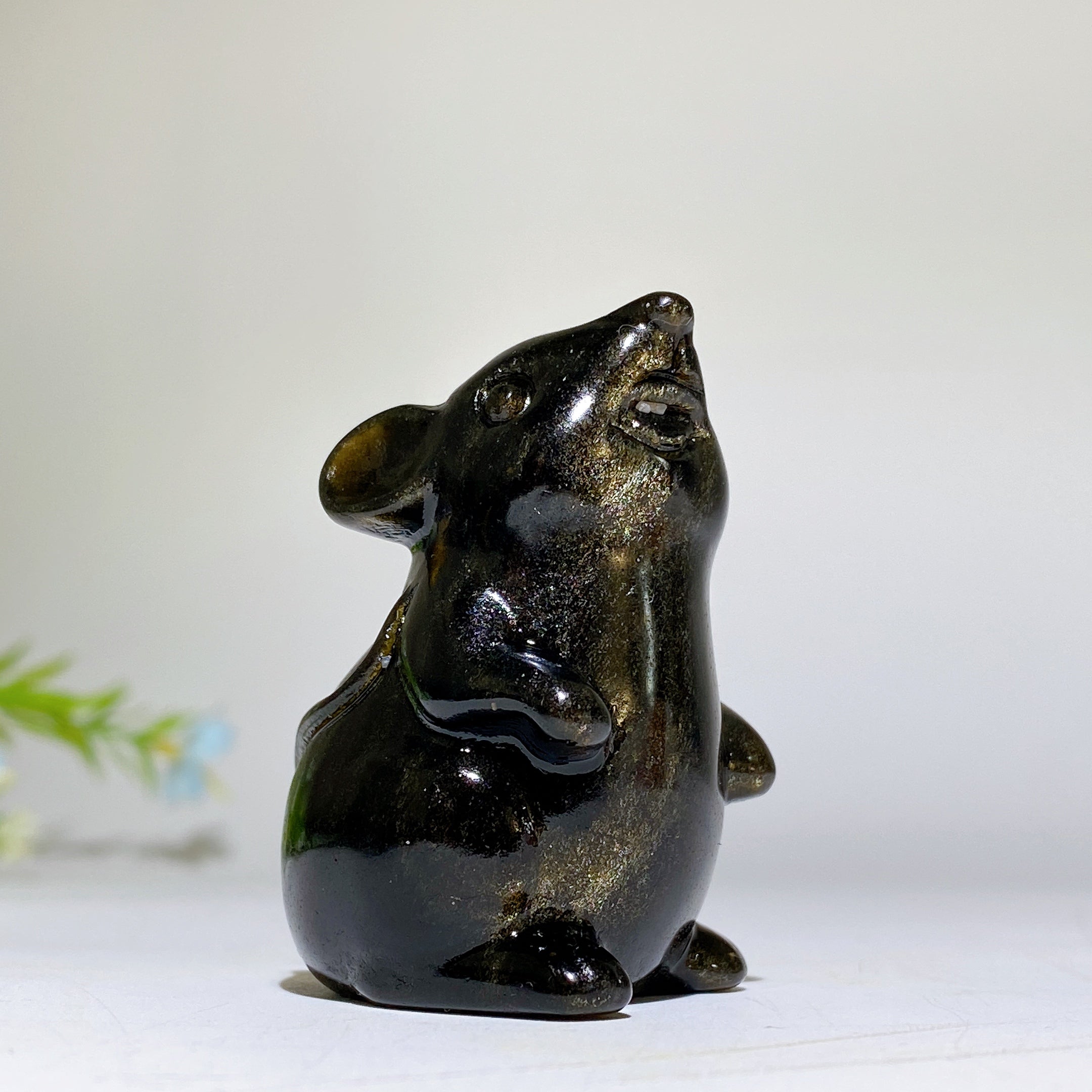 2.0 Inch Crystal Mouse Figurine - Healing Stone Carving