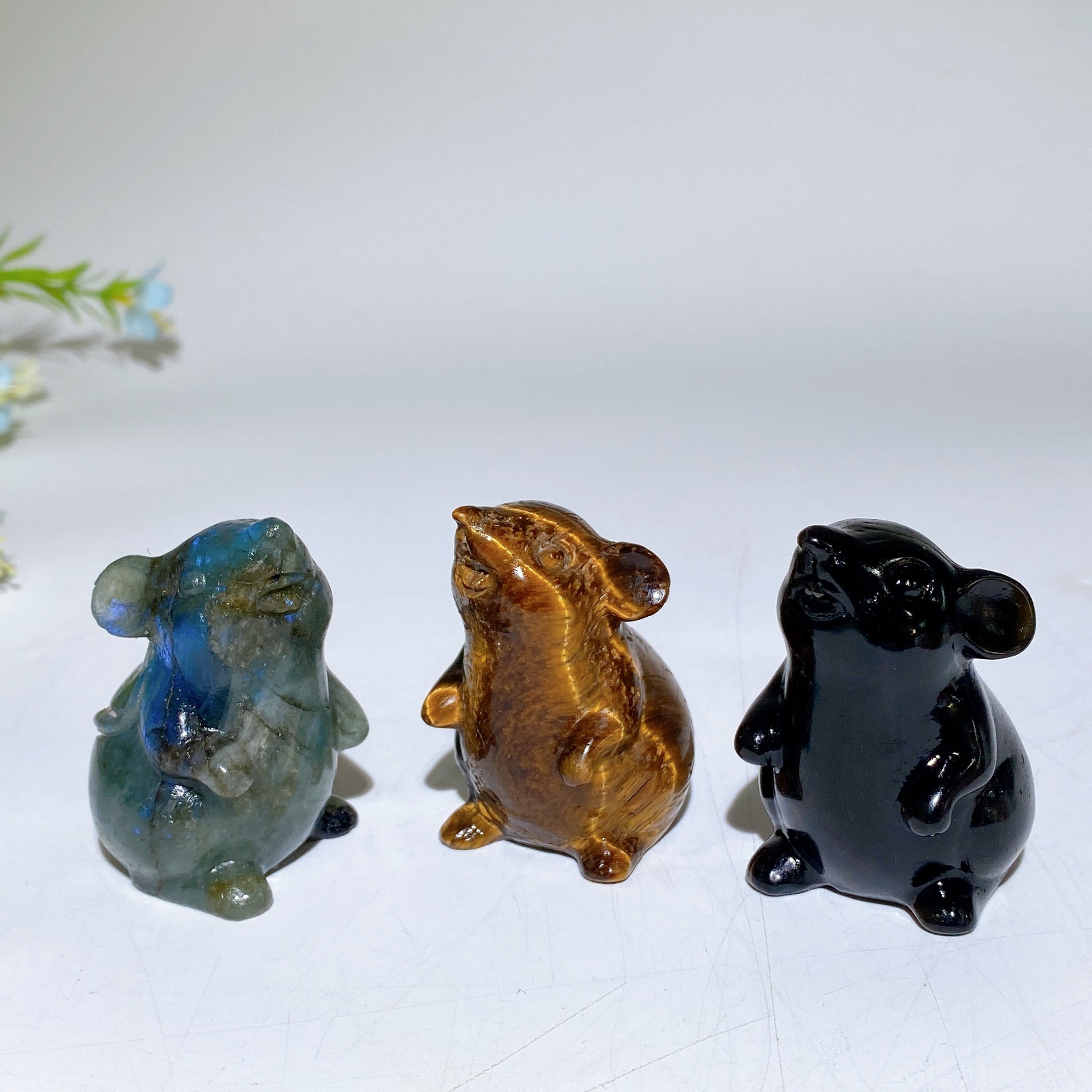 2.0 Inch Crystal Mouse Figurine - Healing Stone Carving