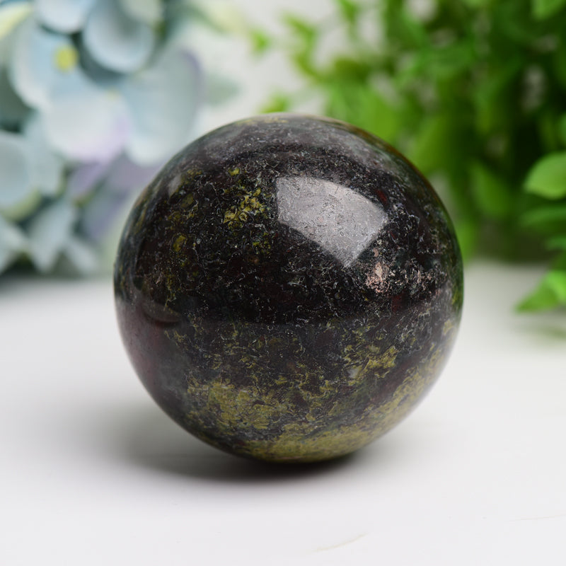 2.0 Inch Dragon Blood Stone Crystal Sphere for Energy Healing
