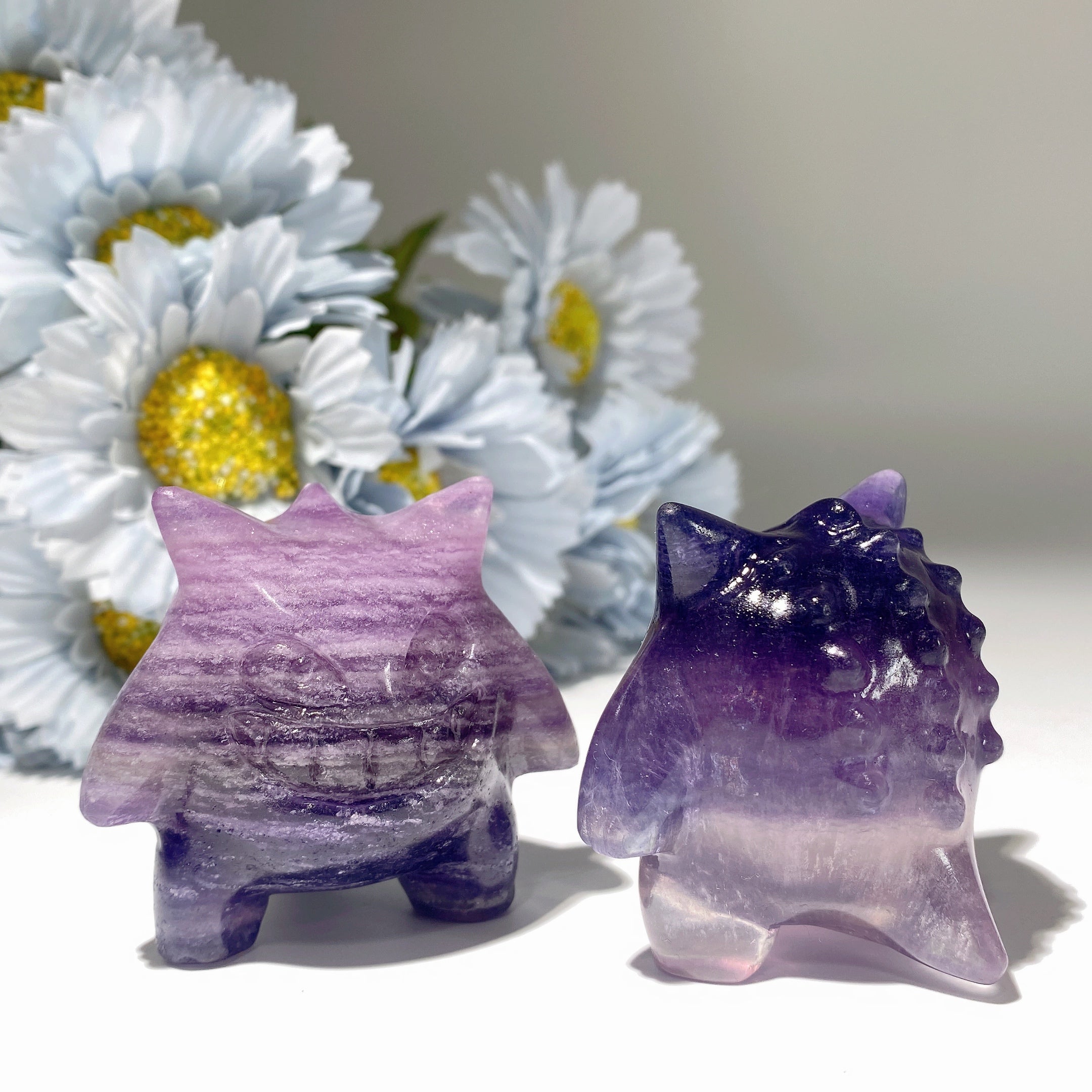 2.0-inch Fluorite Gengar Crystal Figurine for Healing