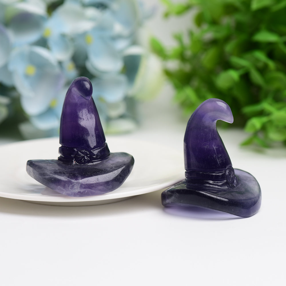 2.0 Inch Fluorite Witch's Hat Crystal Figurine