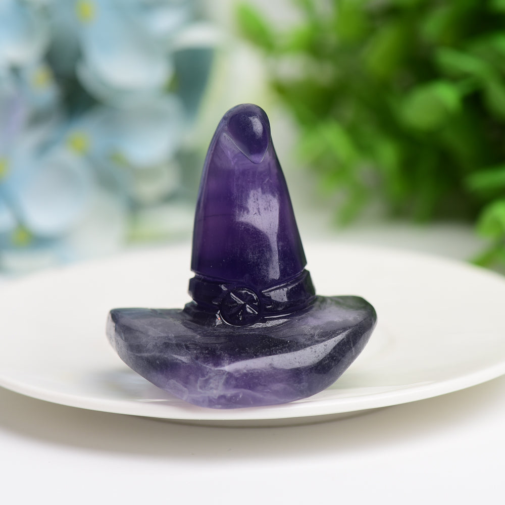 2.0 Inch Fluorite Witch's Hat Crystal Figurine