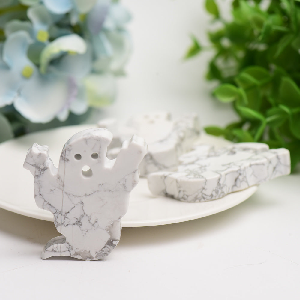 2.0 Inch Howlite Ghost Crystal Decor for Spiritual Home