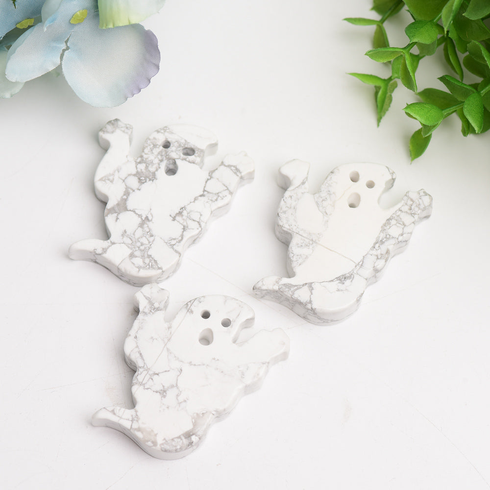 2.0 Inch Howlite Ghost Crystal Decor for Spiritual Home