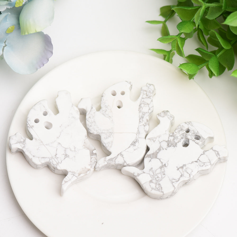 2.0 Inch Howlite Ghost Crystal Decor for Spiritual Home