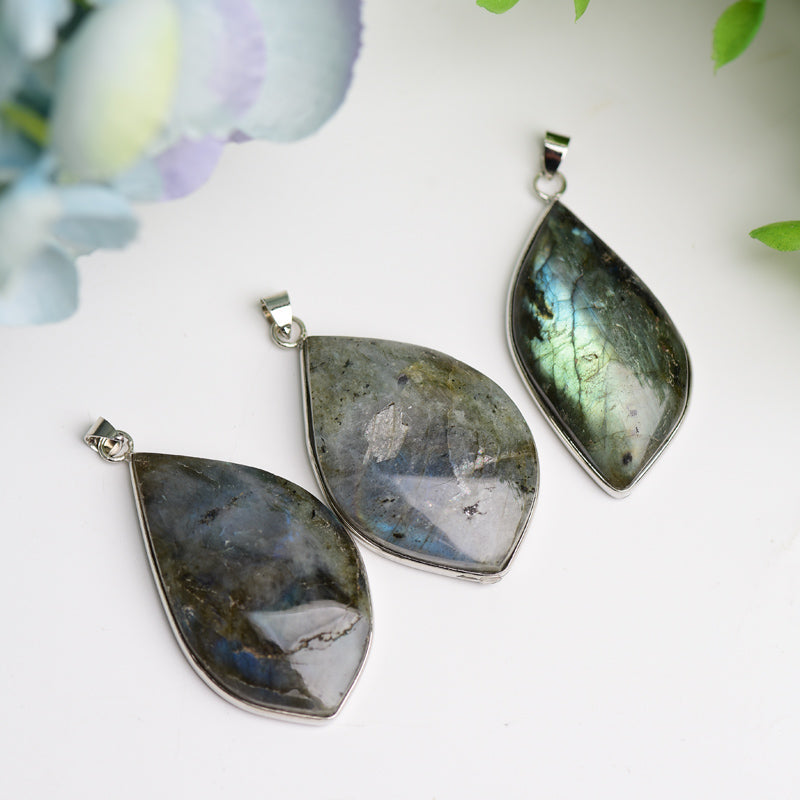 2.0 inch Labradorite Crystal Pendant for Spiritual Protection