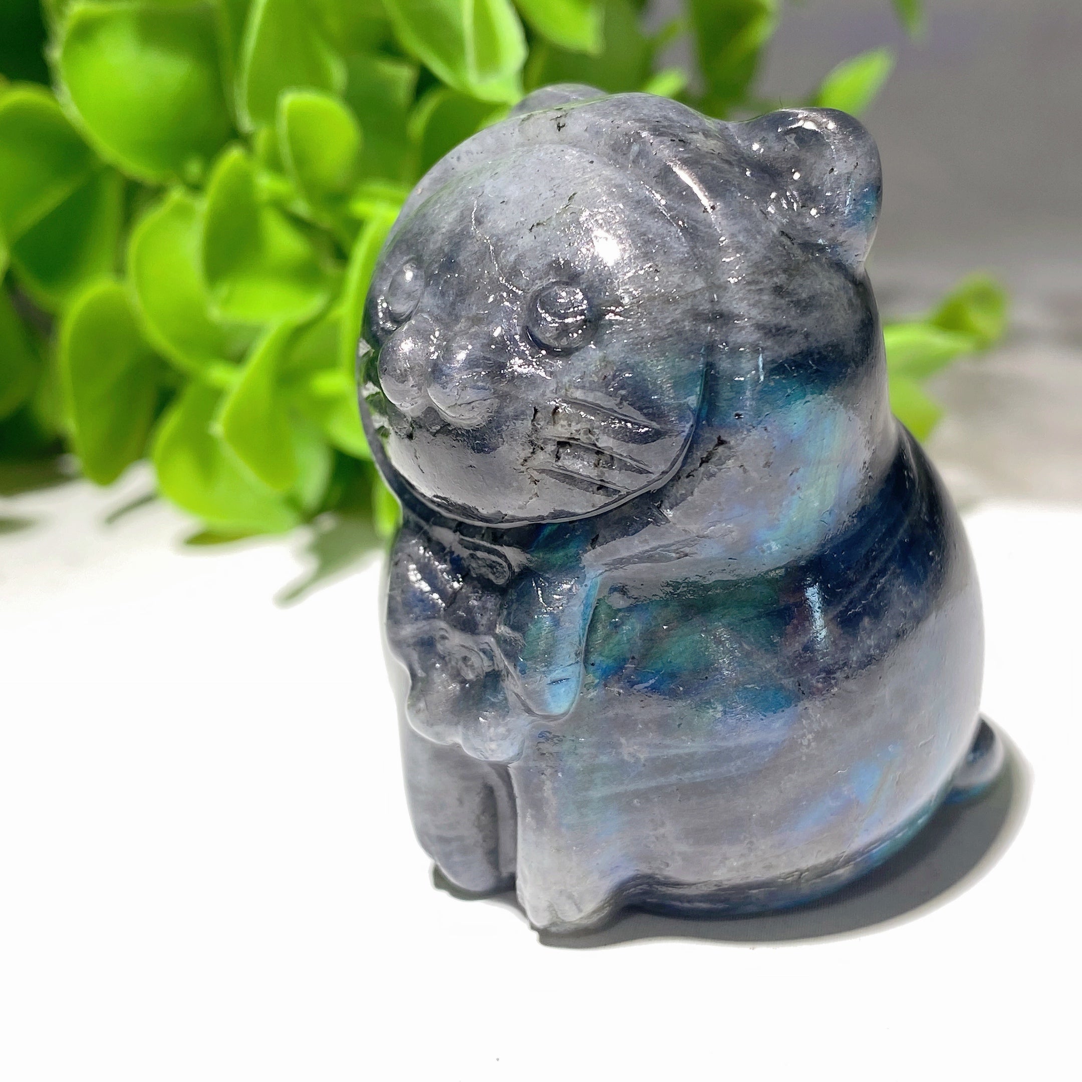 2.0 inch Mixed Crystal Cat Carvings for Healing
