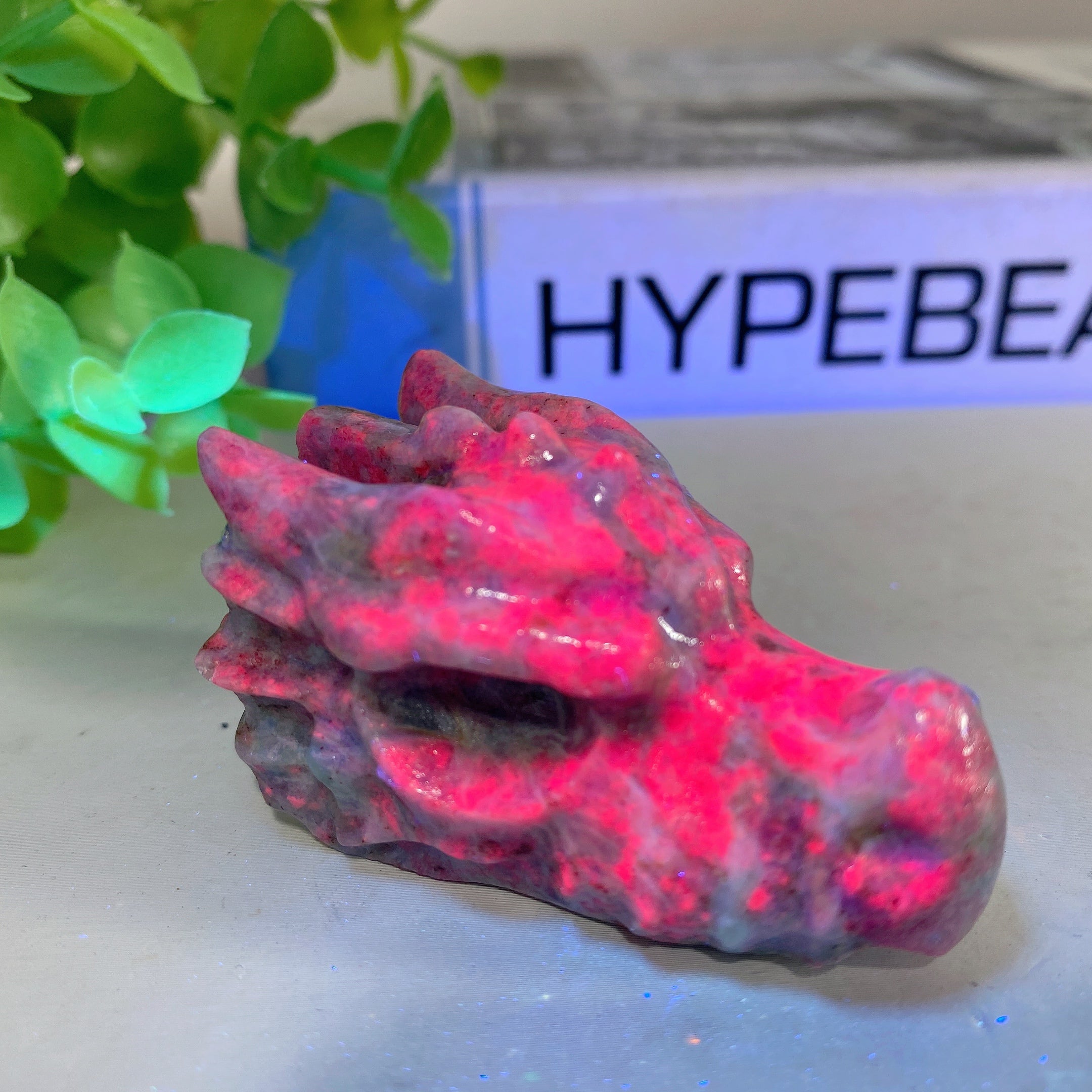 2.0 inch Mixed Crystal Dragon Head Carving Figurine