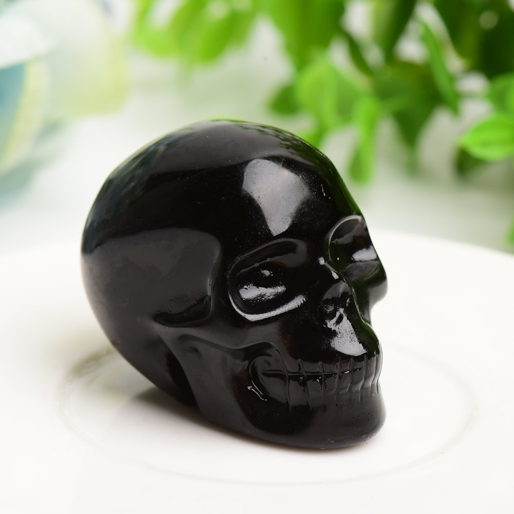2.0-Inch Mixed Crystal Skull Carving for Spiritual Healing