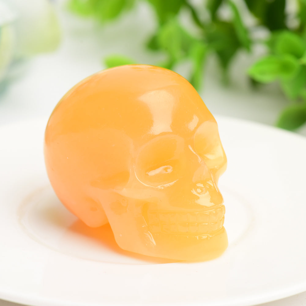 2.0-Inch Mixed Crystal Skull Carving for Spiritual Healing