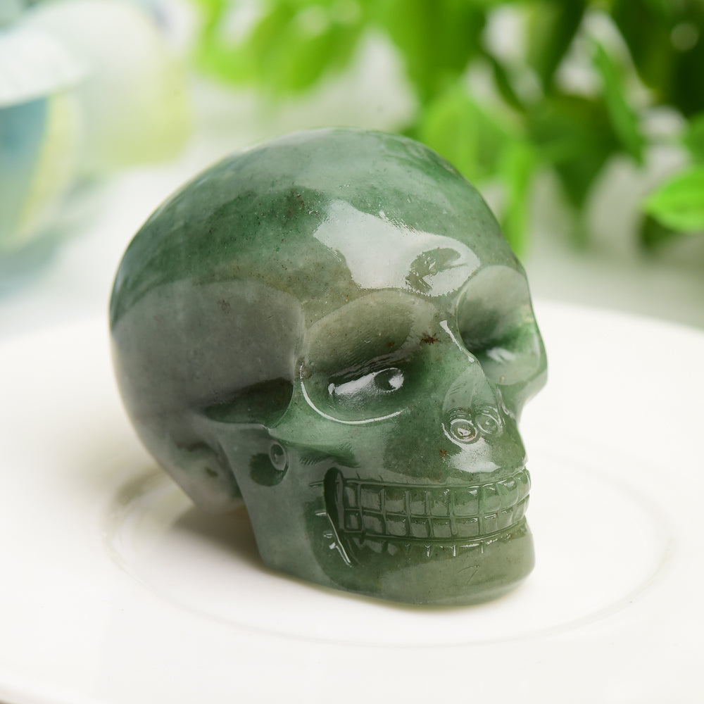 2.0-Inch Mixed Crystal Skull Carving for Spiritual Healing