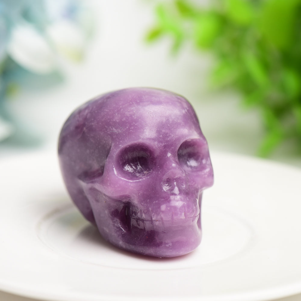 2.0-Inch Mixed Crystal Skull Carvings for Meditation & Healing