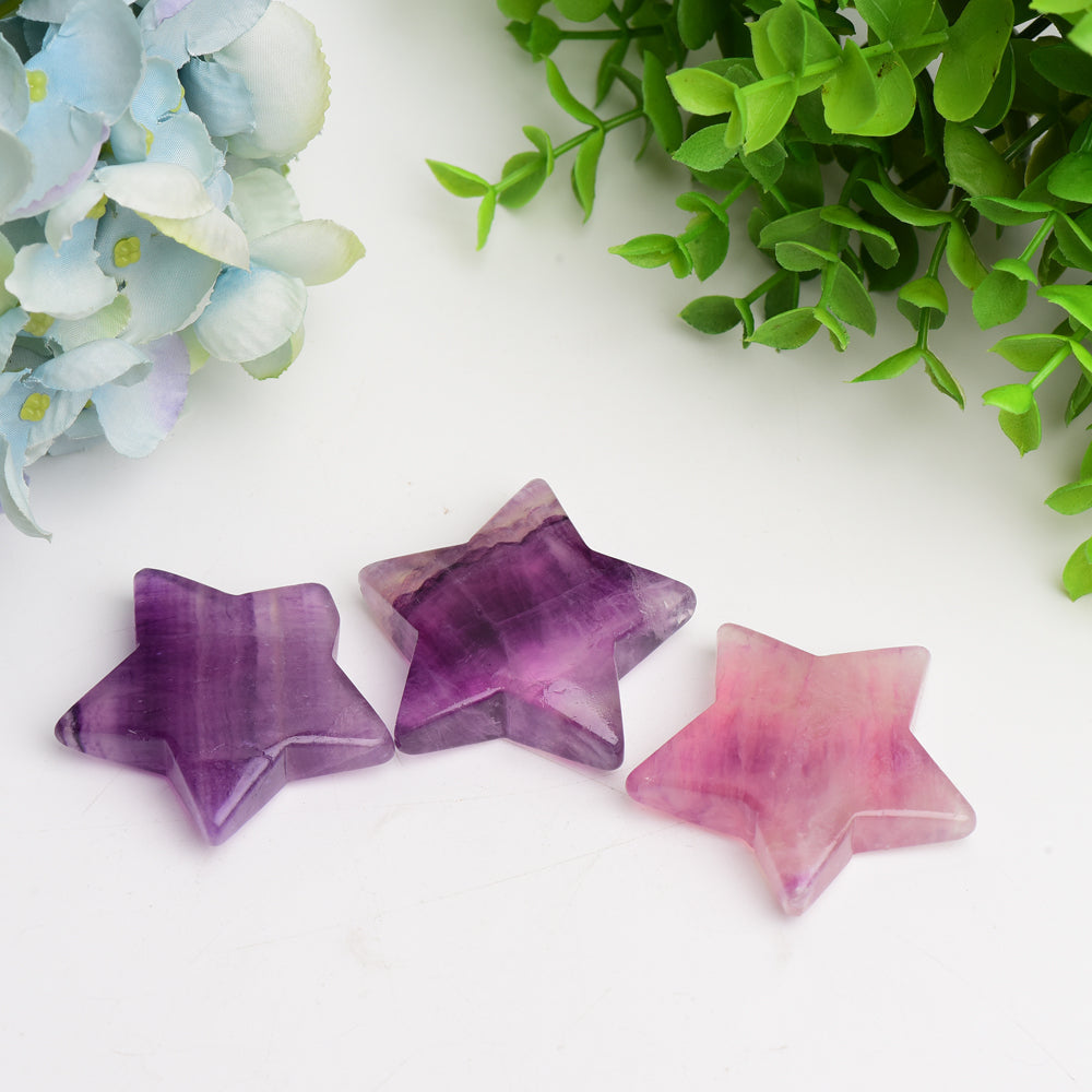 2.0 Inch Purple Fluorite Star Crystal Carving