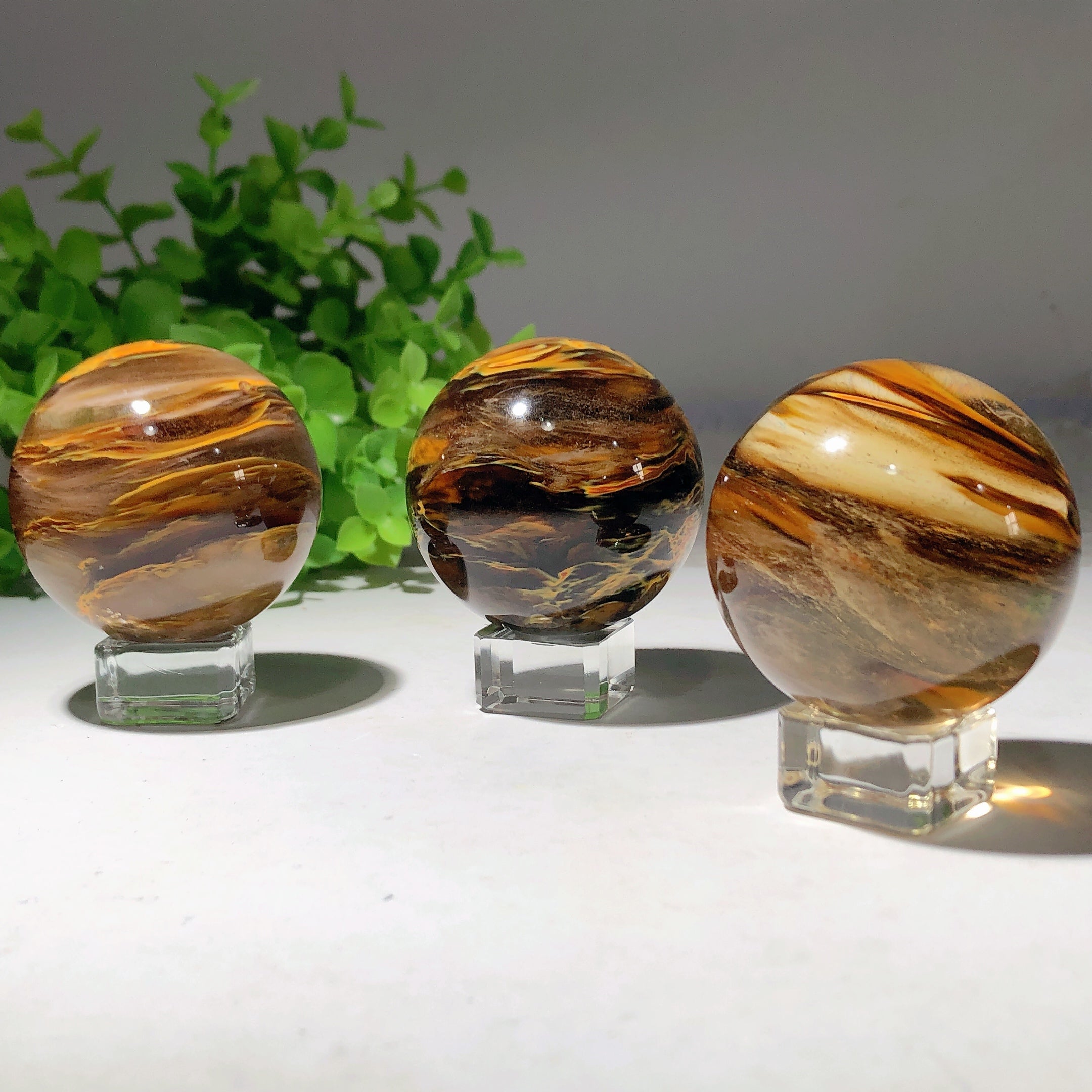 2.05-inch Yellow Tiger Eye Crystal Sphere for Healing