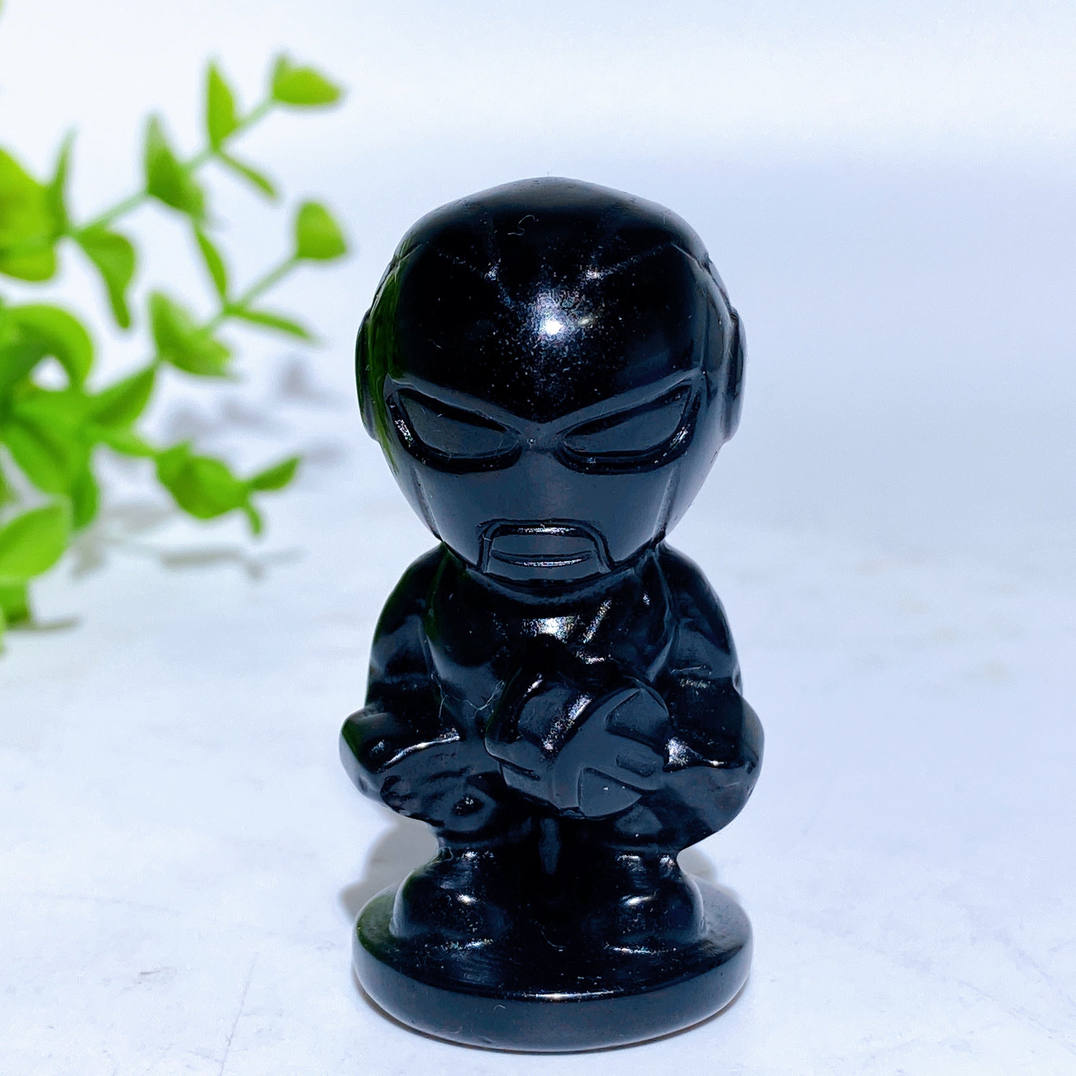 2.1" Black Obsidian Marvel Character Crystal Figurines