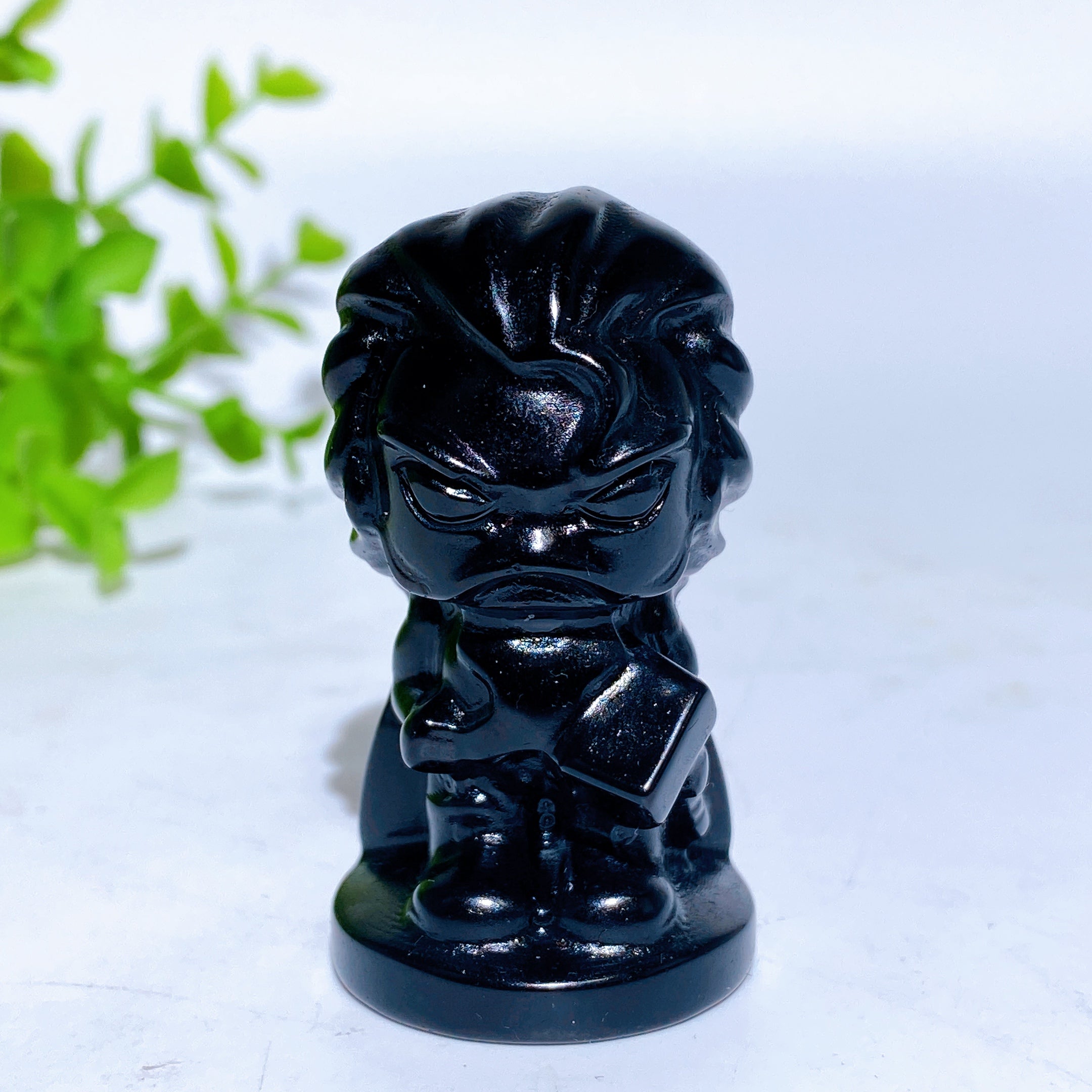 2.1" Black Obsidian Marvel Character Crystal Figurines