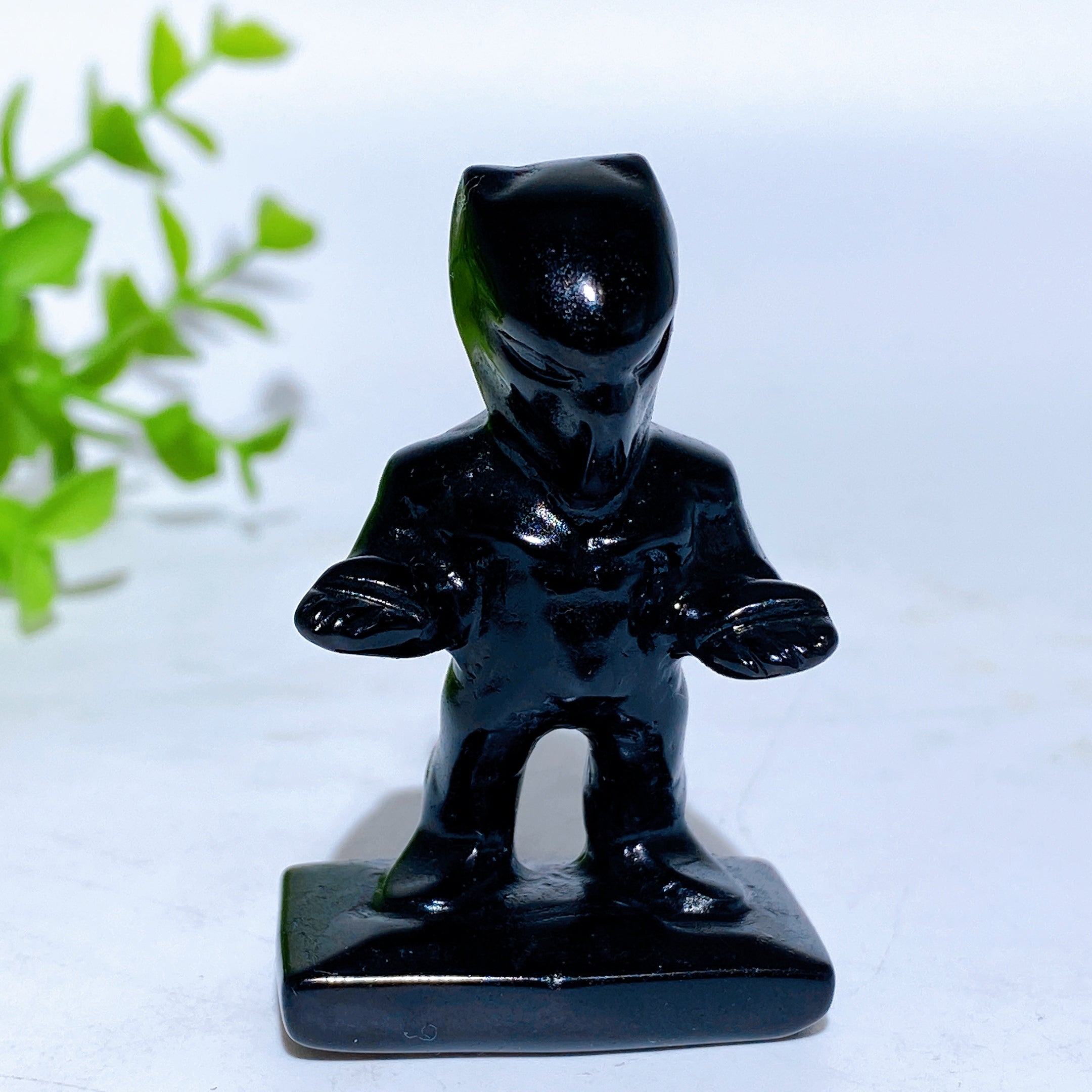 2.1" Black Obsidian Marvel Character Crystal Figurines