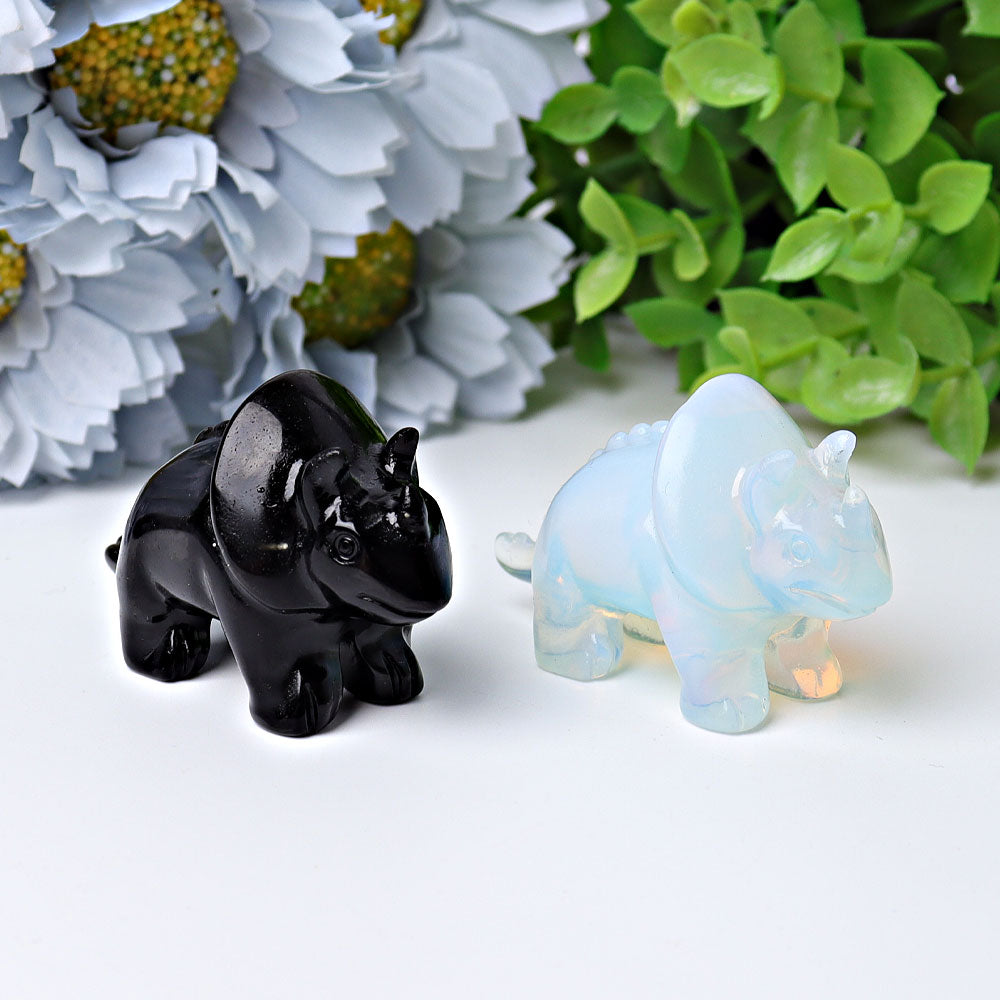2.1" Carved Crystal Dinosaur Figurines
