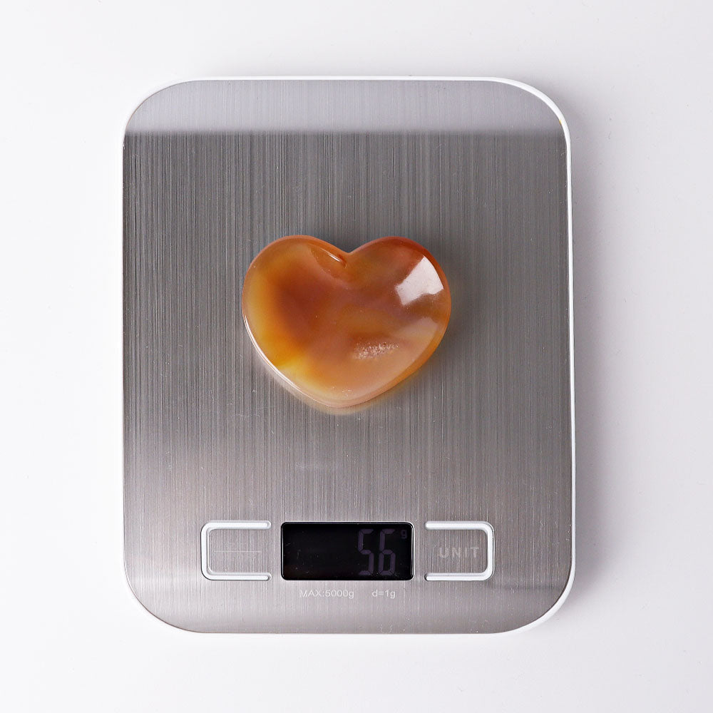 2.1-inch Agate Heart Shaped Crystal Bowl