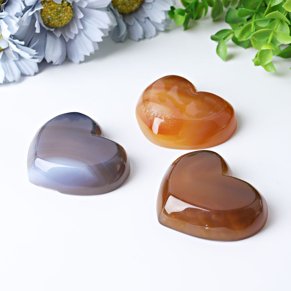 2.1-inch Agate Heart Shaped Crystal Bowl