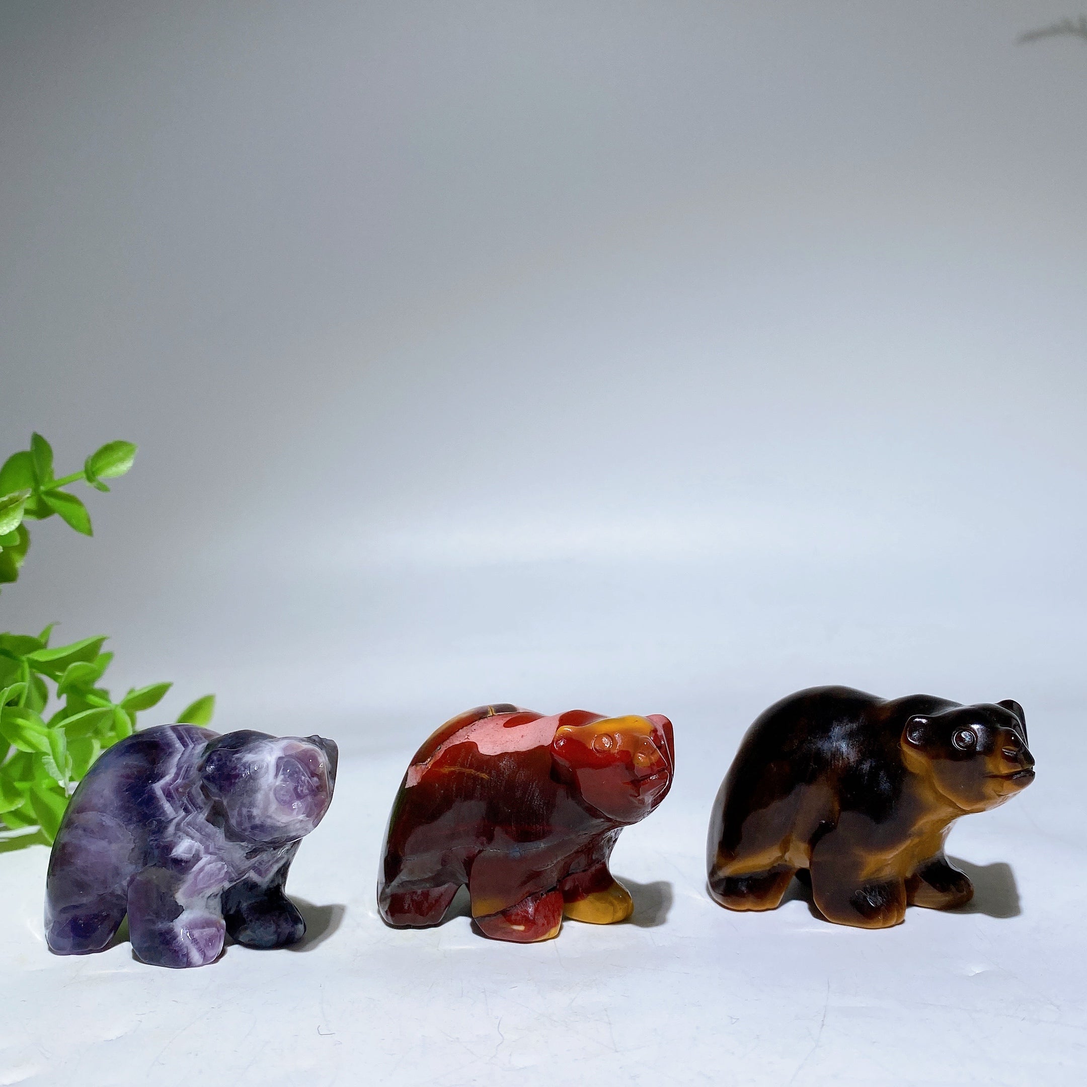 2.1 inch Crystal Bear Carving for Healing and Energy