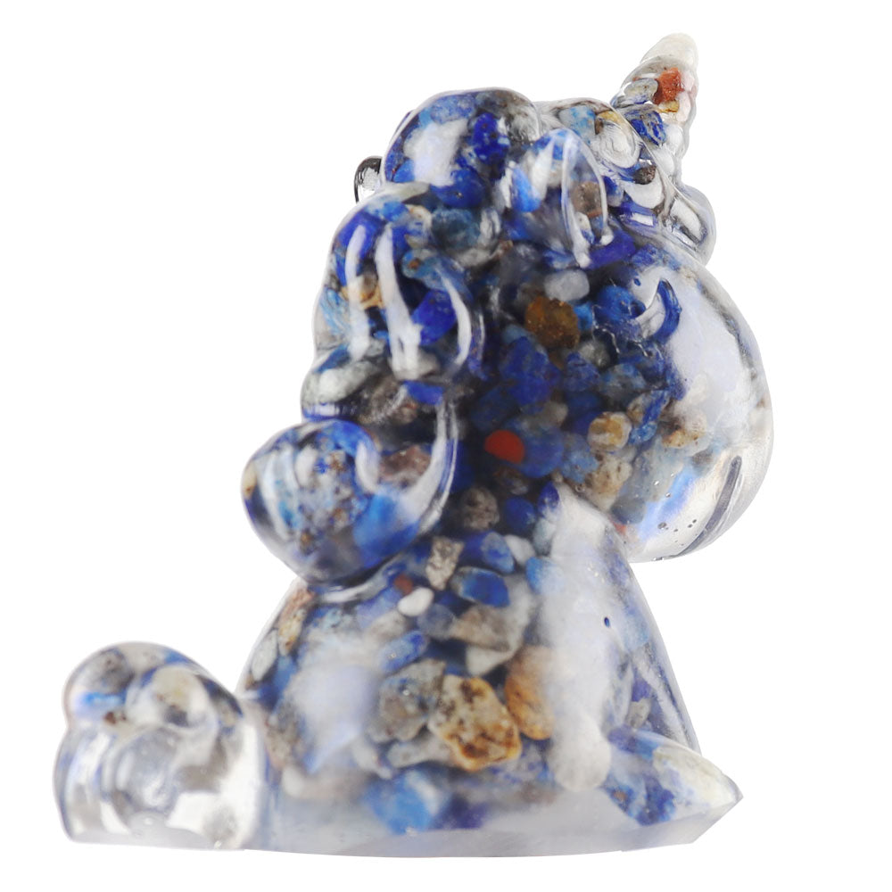 2.1-Inch Lapis Resin Unicorn Crystal Figurine for Healing Energy