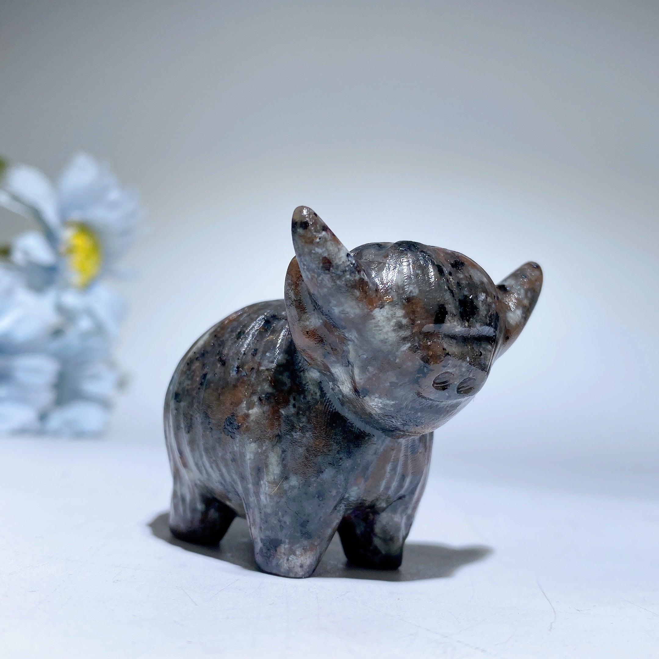 2.1 inch Mixed Crystal Highland Cattle Figurines Healing