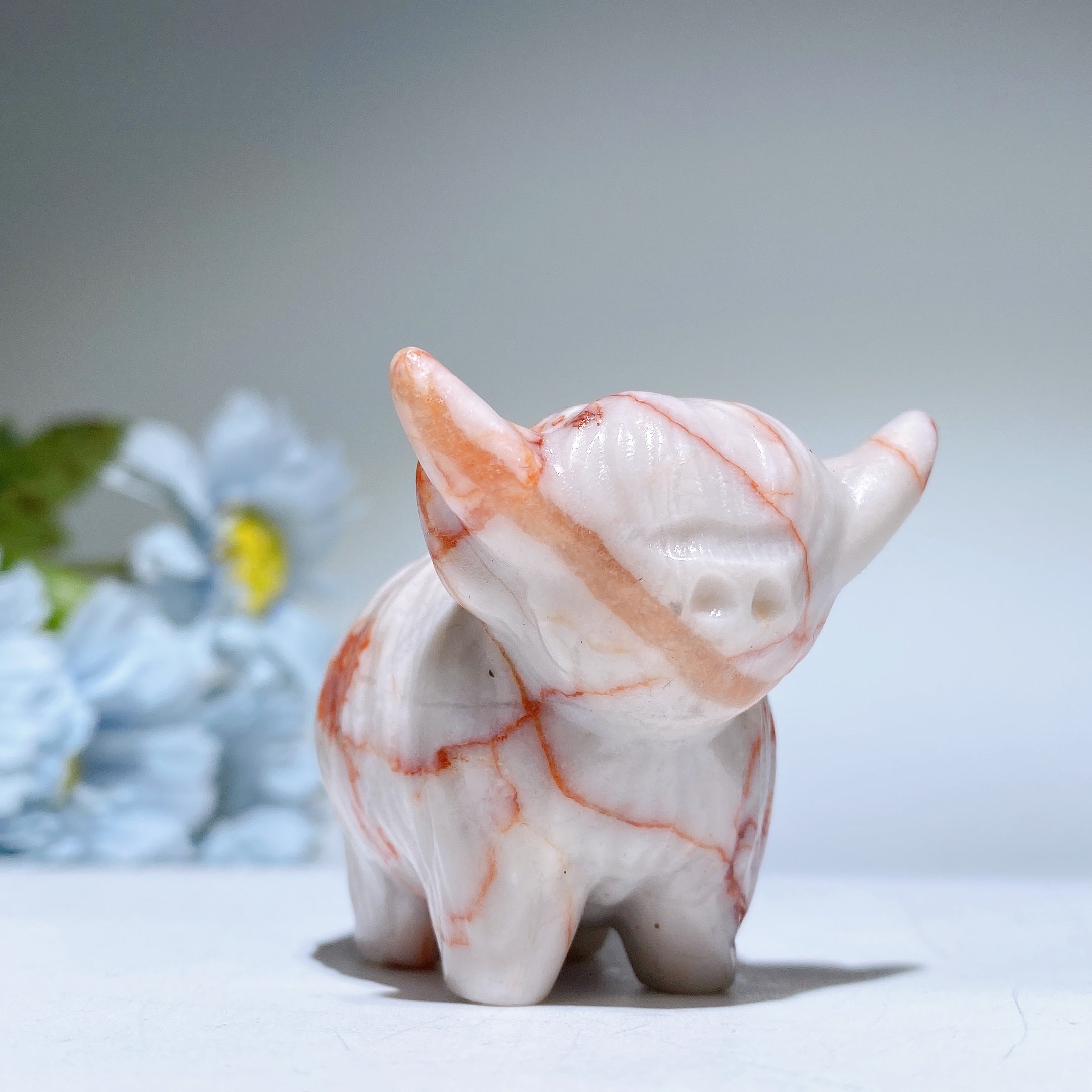 2.1 inch Mixed Crystal Highland Cattle Figurines Healing
