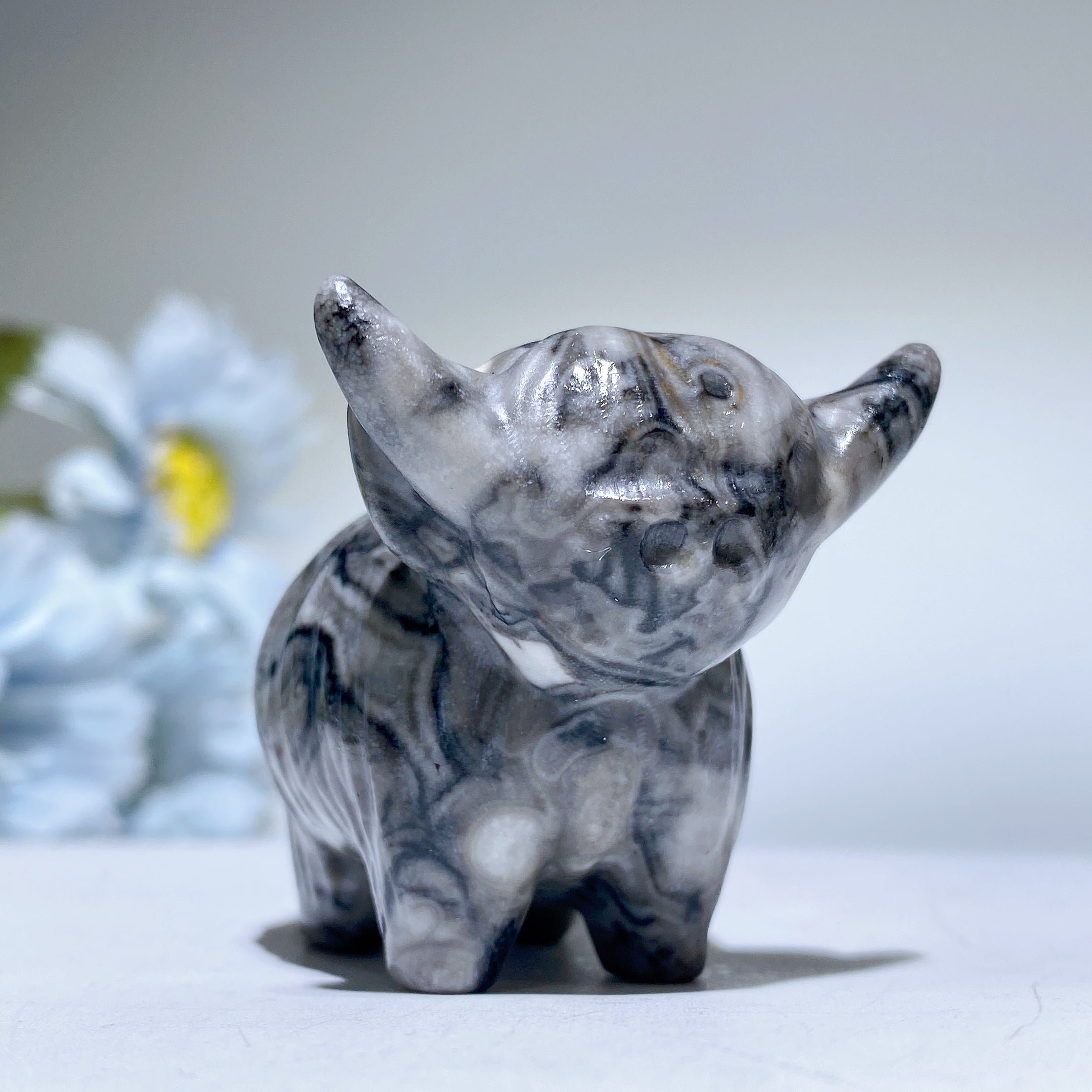 2.1 inch Mixed Crystal Highland Cattle Figurines Healing