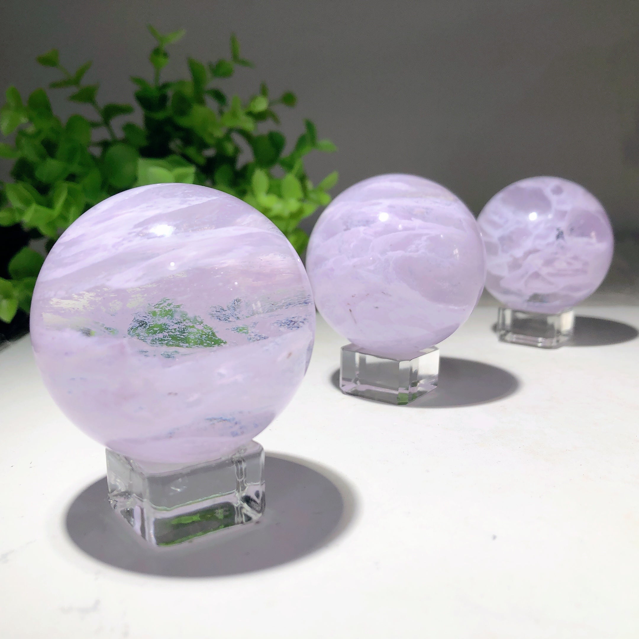 2.1 inch Purple Amethyst Crystal Healing Sphere