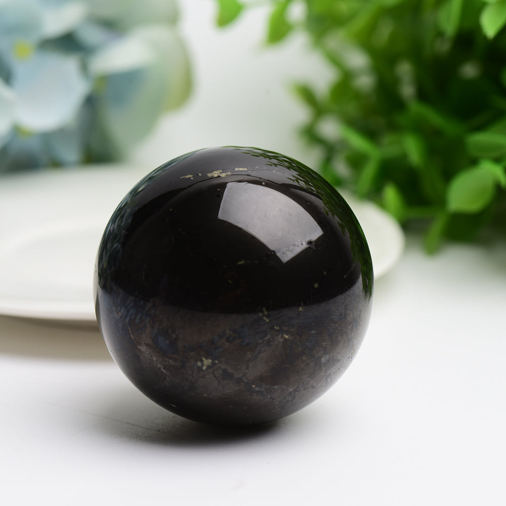 2.1" Schungite Sphere for Energy Healing & Protection