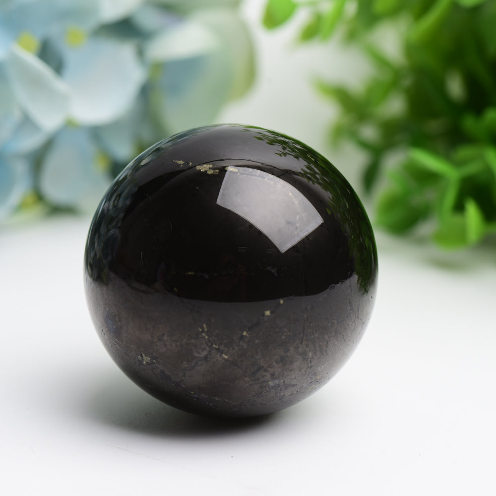 2.1" Schungite Sphere for Energy Healing & Protection