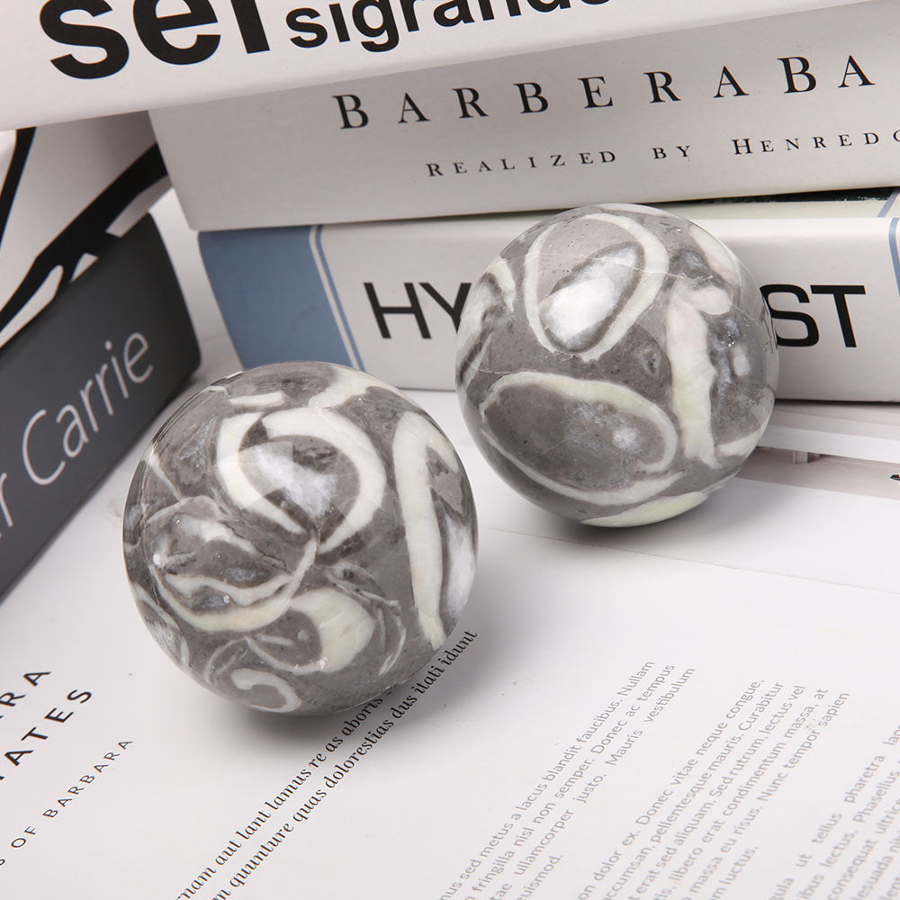 2.2-2.45 inch Shell Crystal Sphere for Healing & Decoration