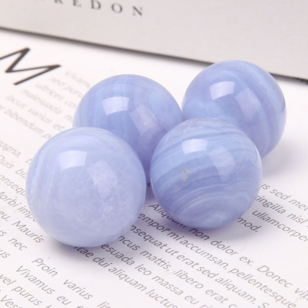 2.2-2.5cm Blue Lace Agate Mini Sphere for Healing & Balance