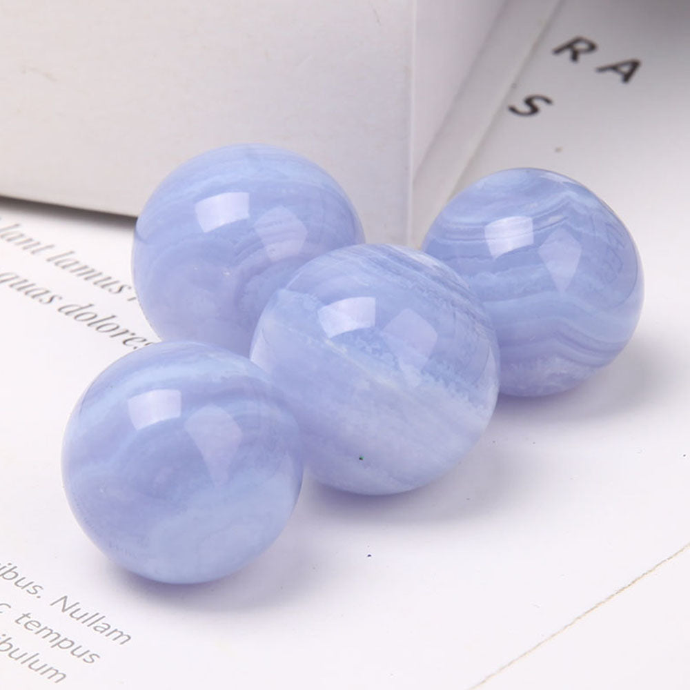 2.2-2.5cm Blue Lace Agate Mini Sphere for Healing & Balance