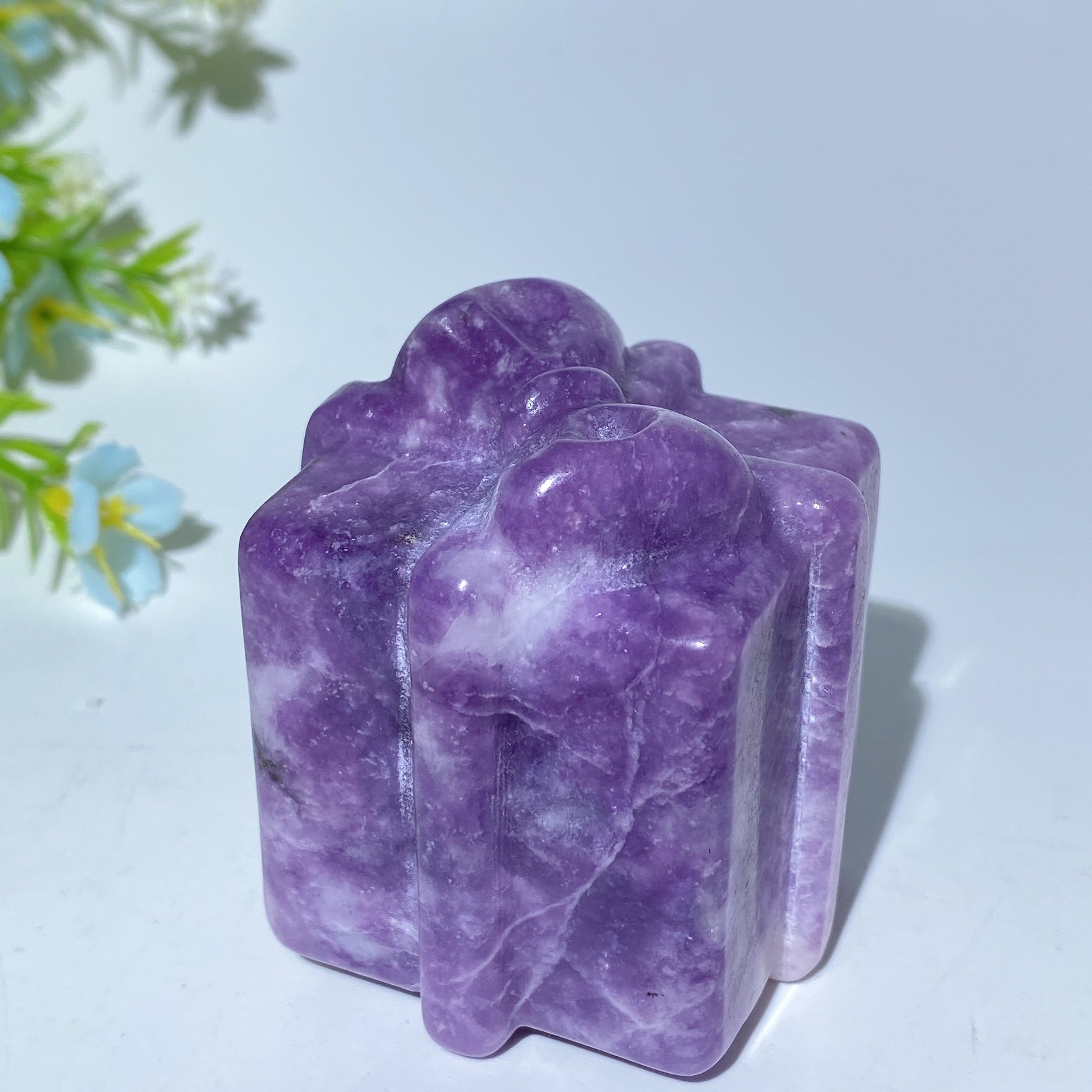 2-2.2 inch Mixed Crystal Carved Gift Box for Healing