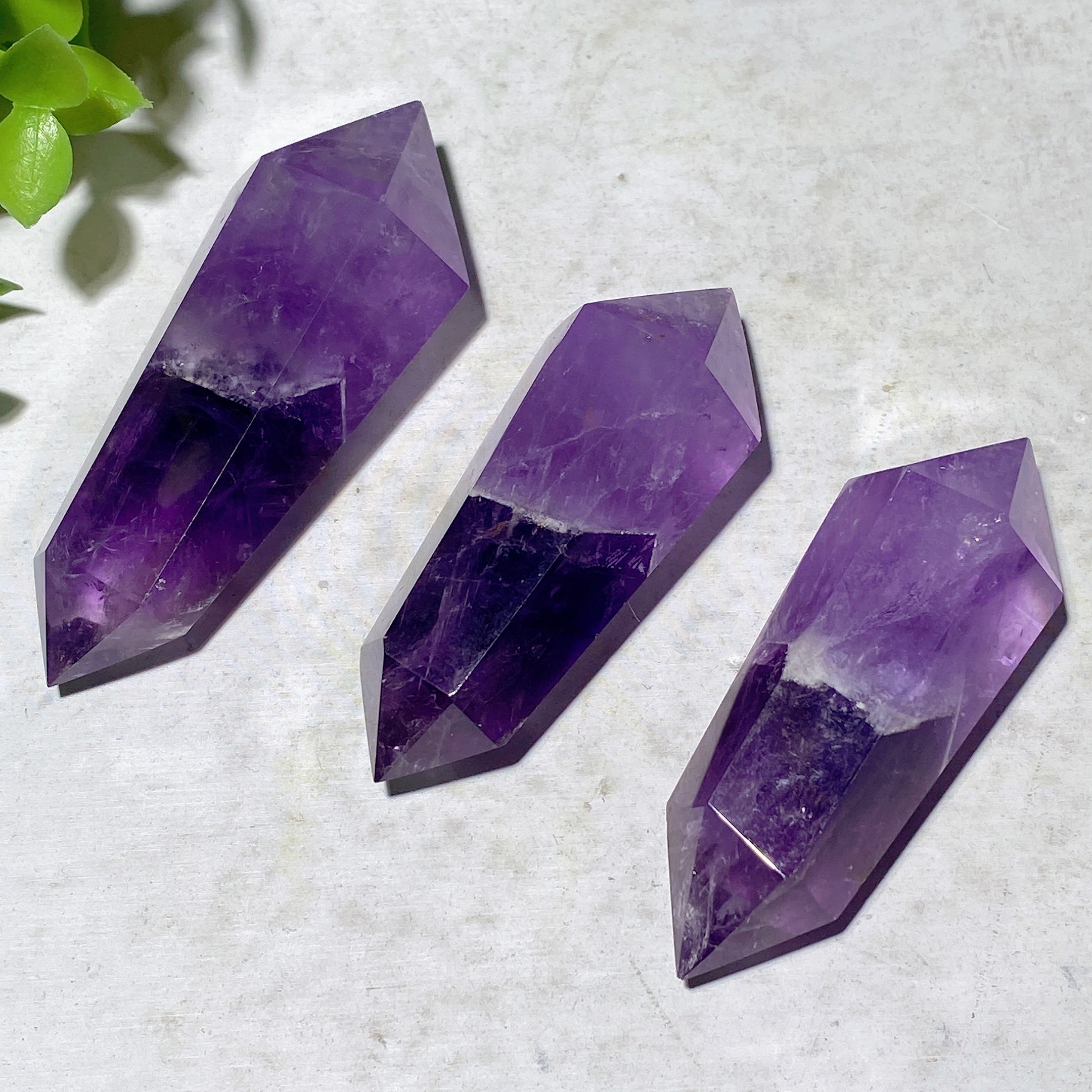 2-2.4" Amethyst Double Terminated Crystal Points for Healing