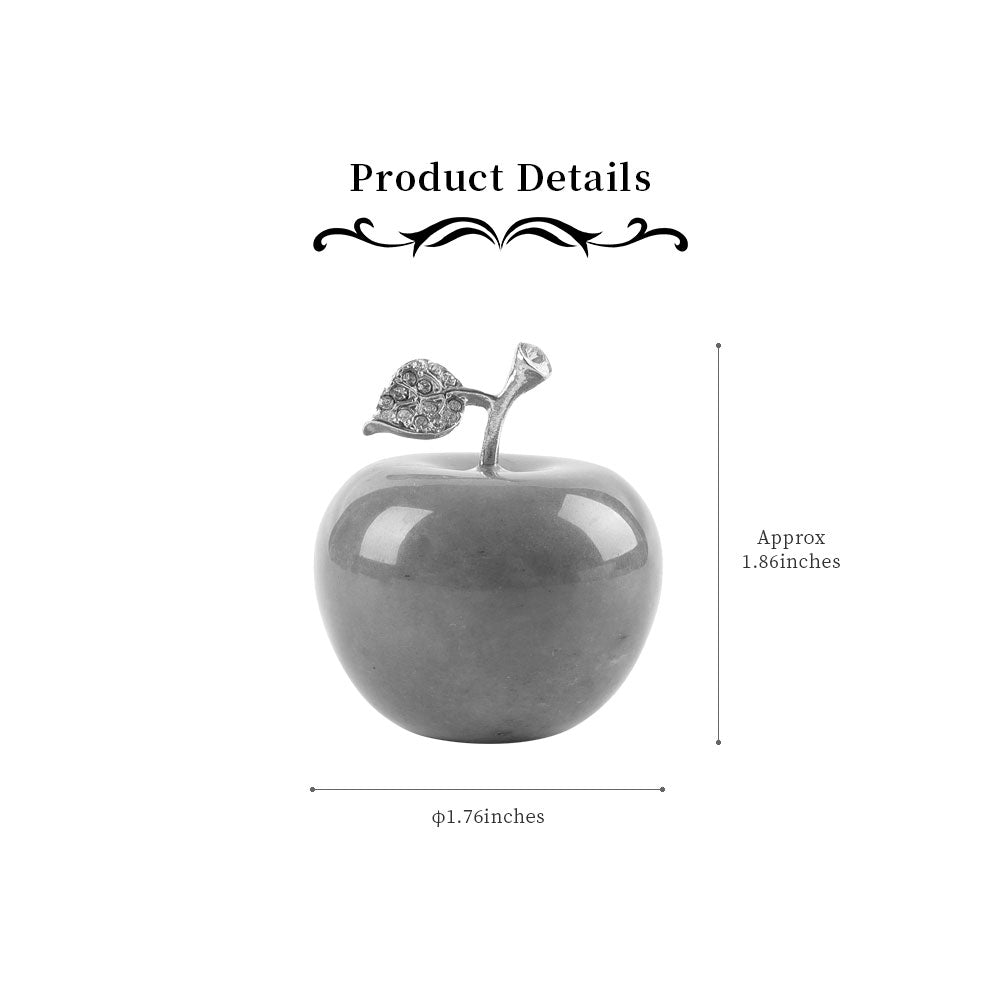 2-2.5 Inch Mixed Crystal Apple Figurines for Healing & Peace