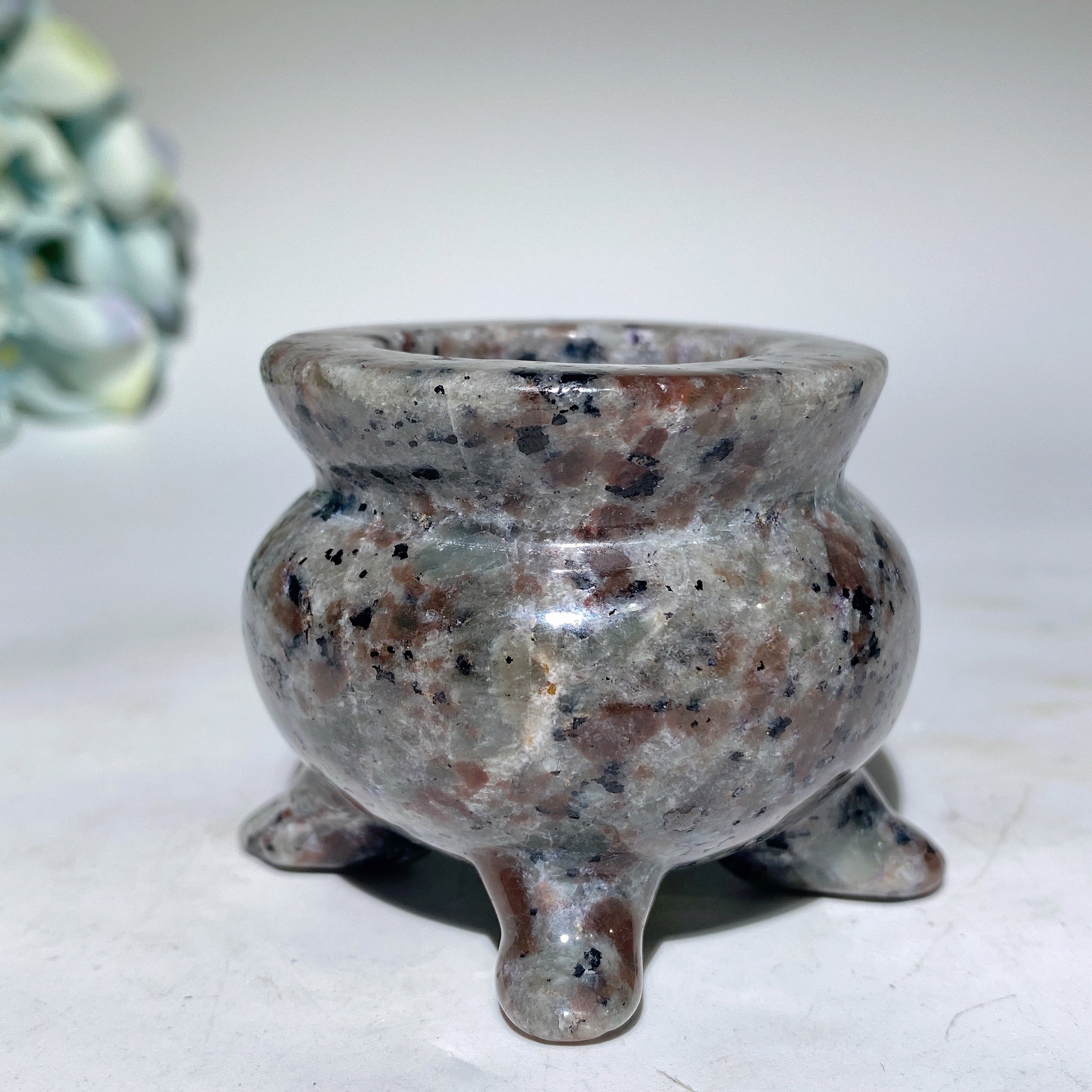 2.2" Black Obsidian & UV Reactive Yooperlite Crystal Carvings