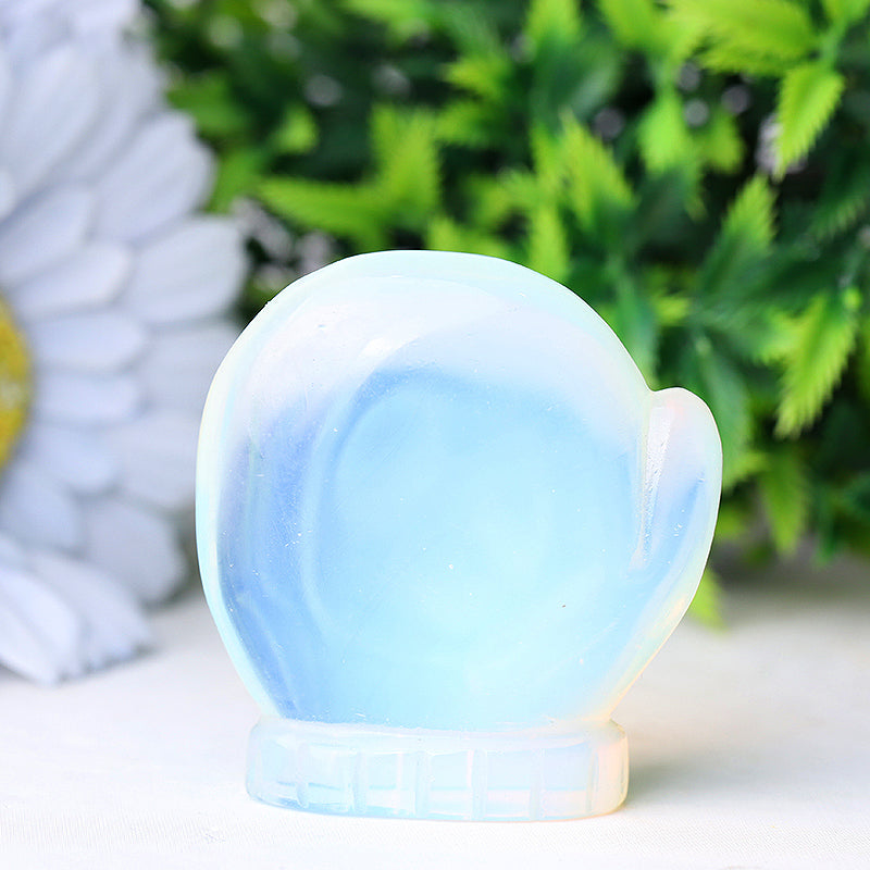 2.2" Crystal Gloves Figurines Carvings for Healing Decor
