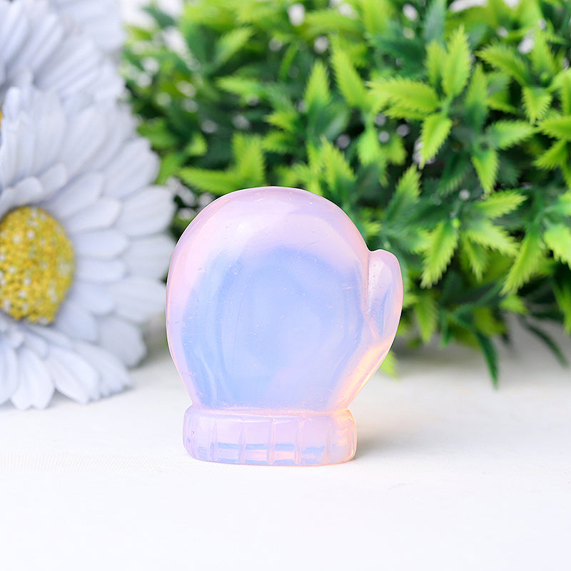 2.2" Crystal Gloves Figurines Carvings for Healing Decor