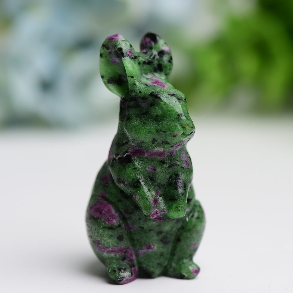 2.2" Crystal Rabbit Carving Figurine for Prosperity