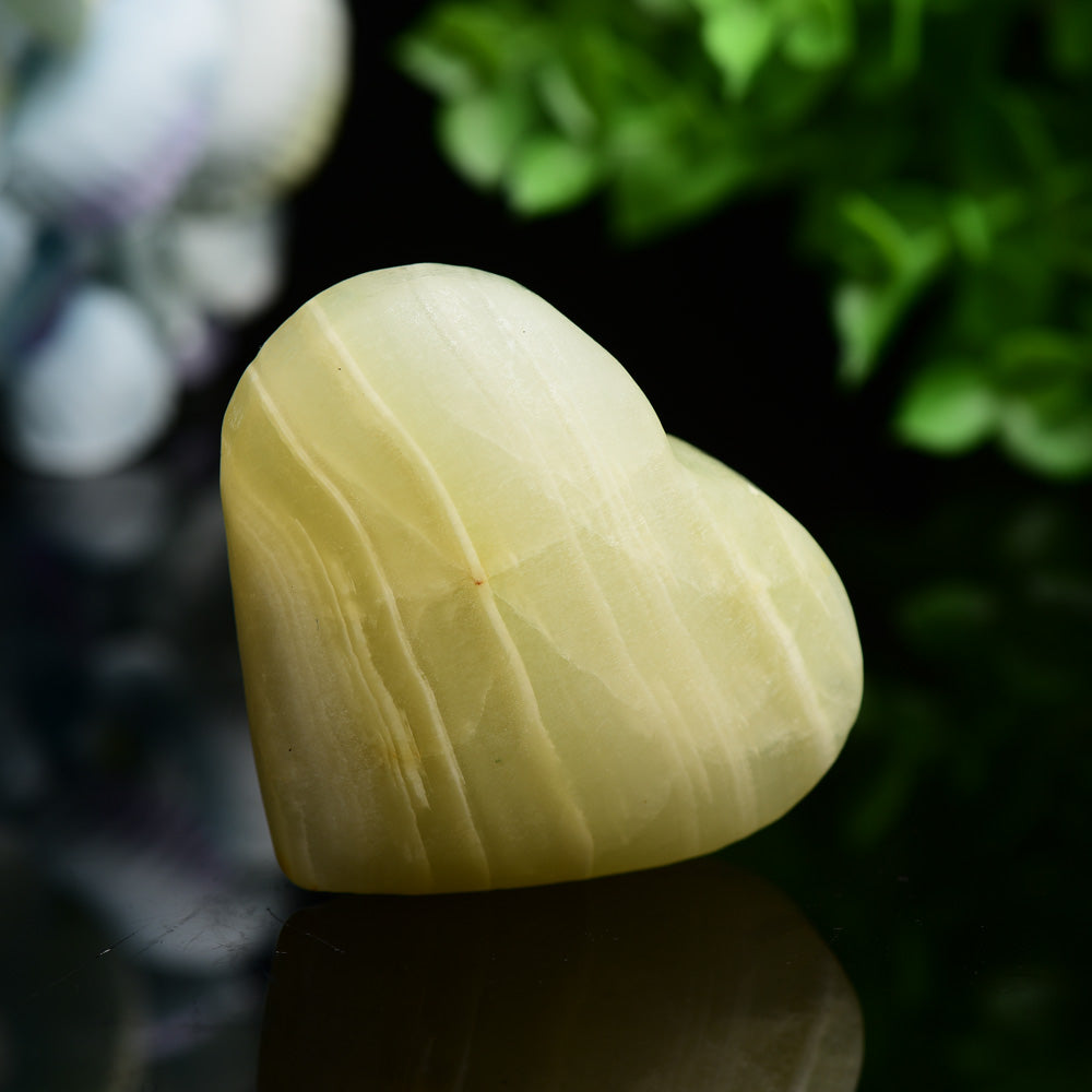 2.2 inch Afghan Jade Heart Crystal Carving