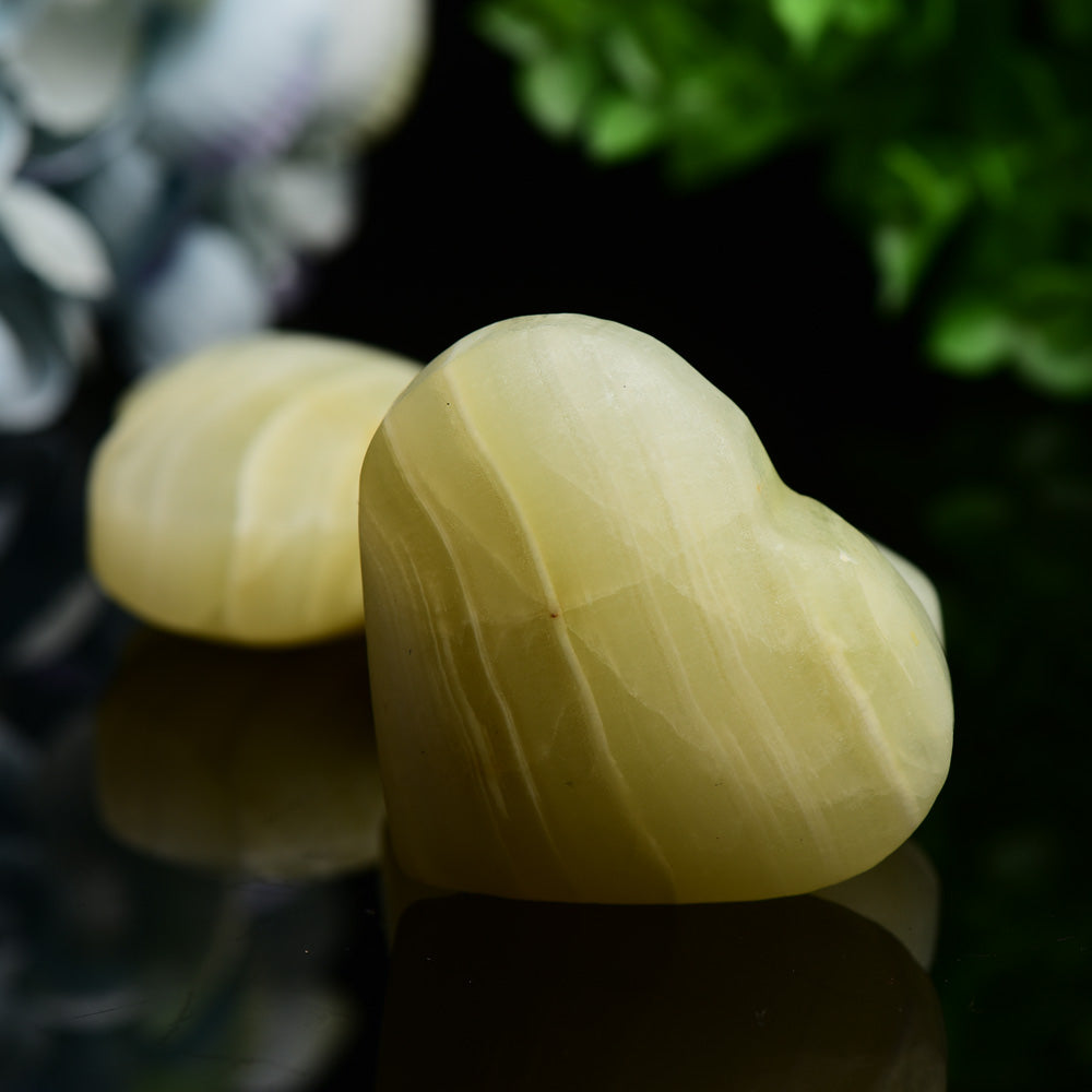 2.2 inch Afghan Jade Heart Crystal Carving