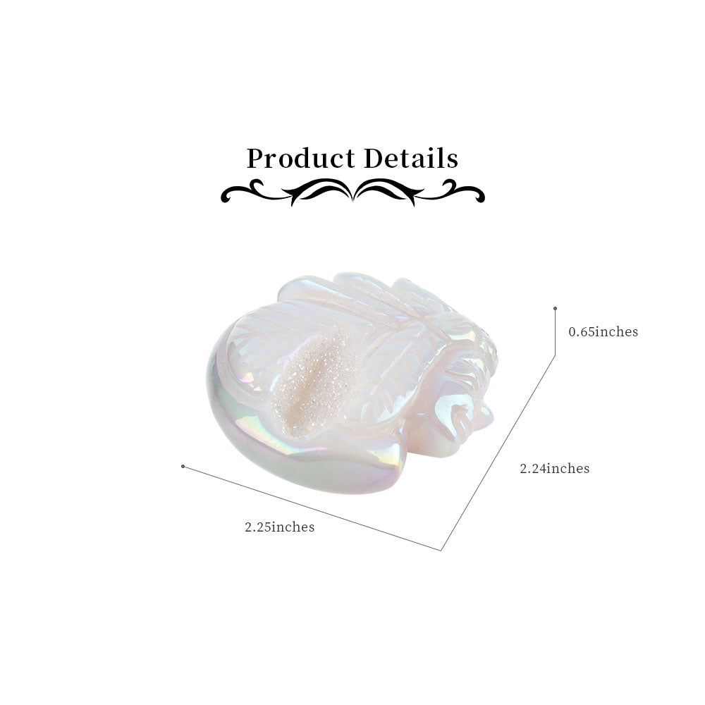 2.2 Inch Aura Angel Druzy Agate Crystal Figurine