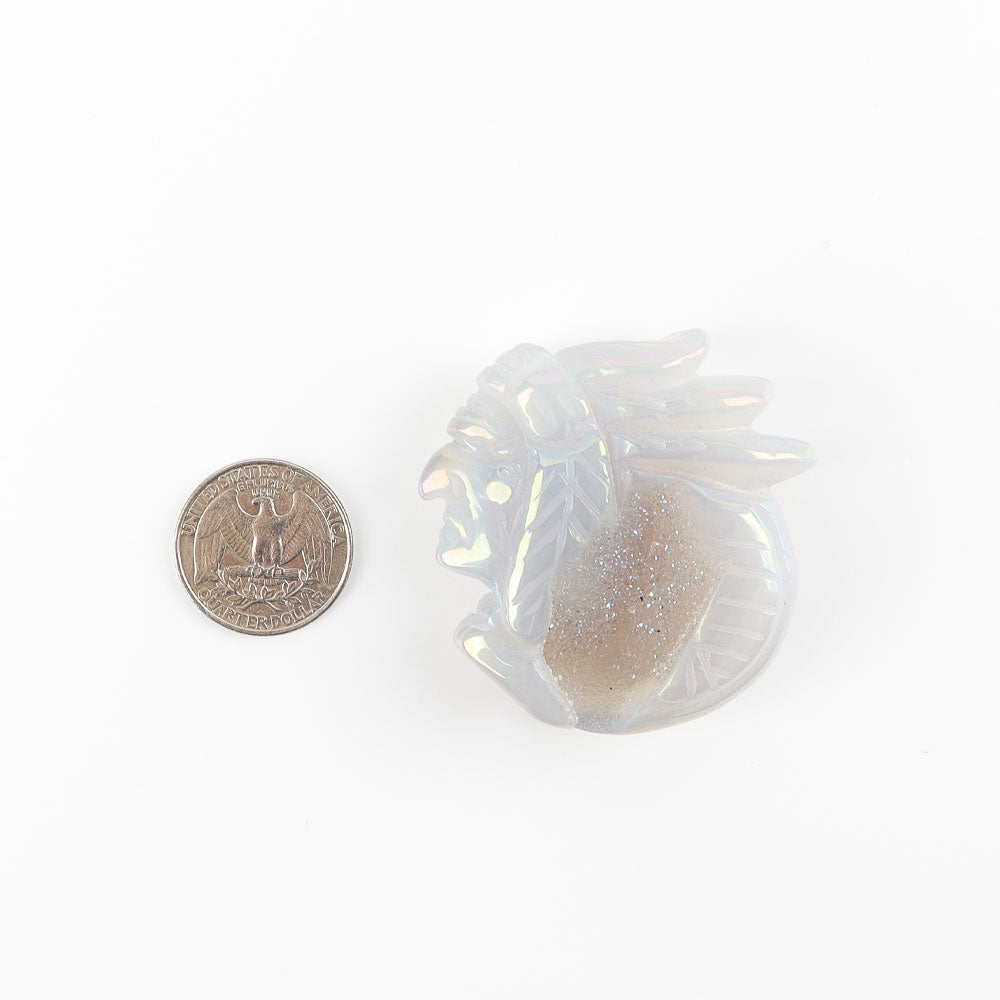 2.2 Inch Aura Angel Druzy Agate Crystal Figurine